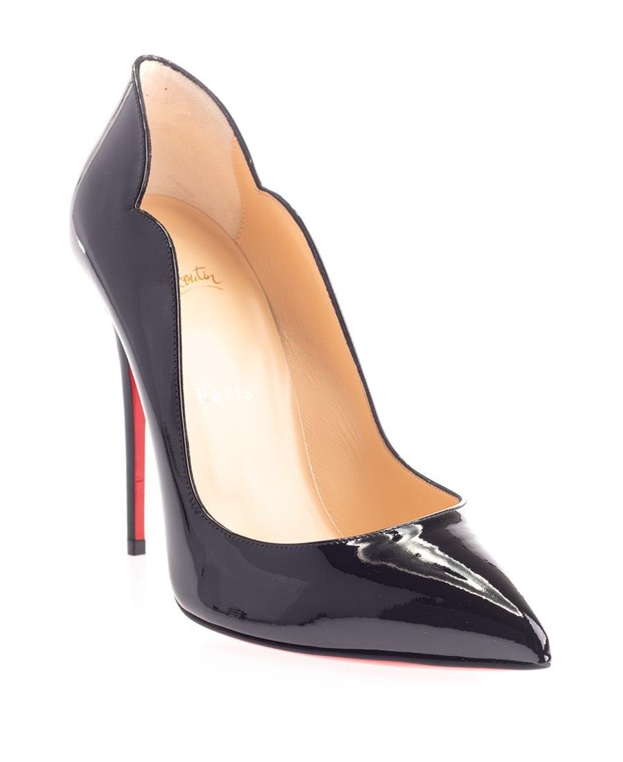 CHRISTIAN LOUBOUTIN Hot Chick Black Patent Leather Pumps Product Image
