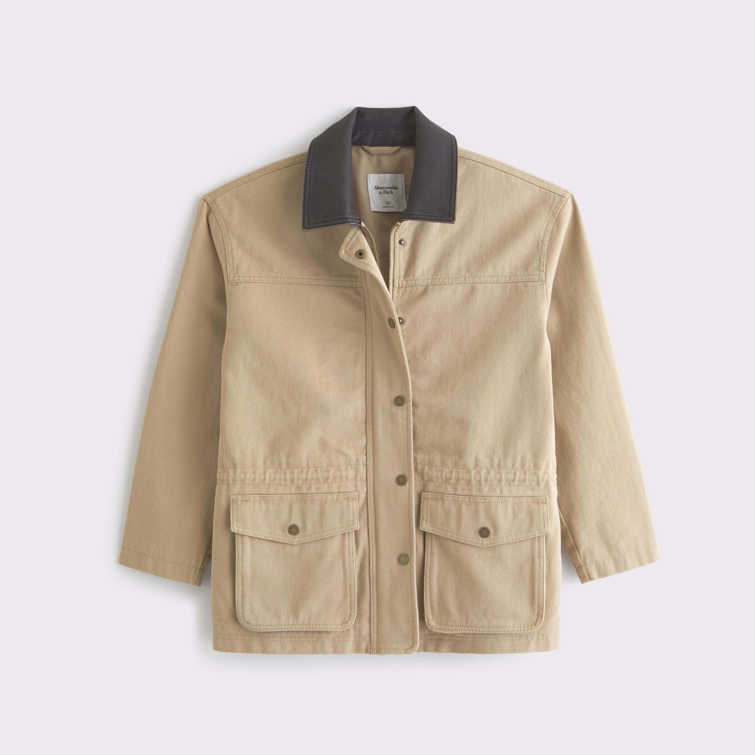 Cinched Waist Workwear Jacket Product Image