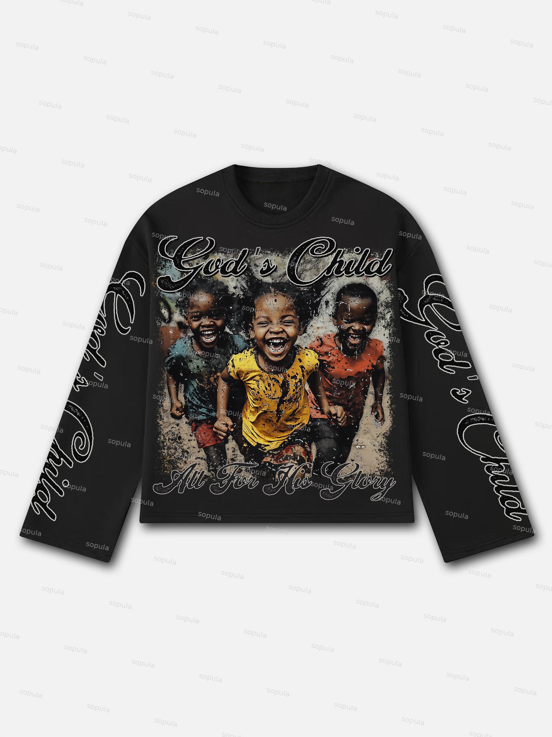God's Child，all For His Glory Long Sleeve T-shirt Product Image