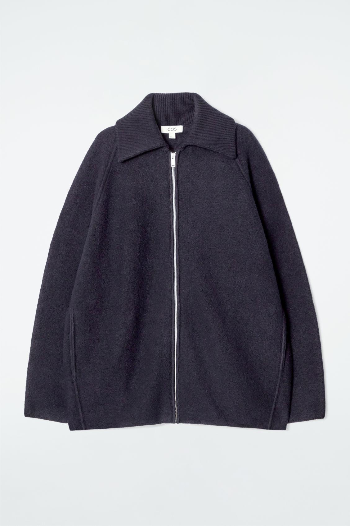 BOILED-WOOL ZIPPED JACKET Product Image