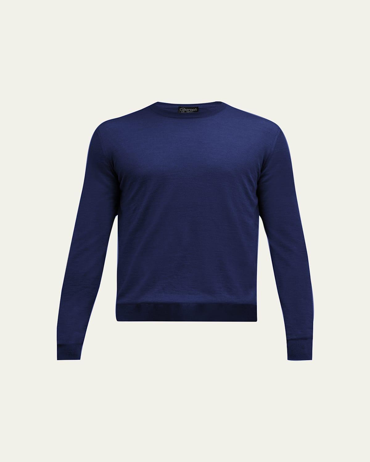 Mens Solid Cashmere-Silk Crewneck Sweater Product Image