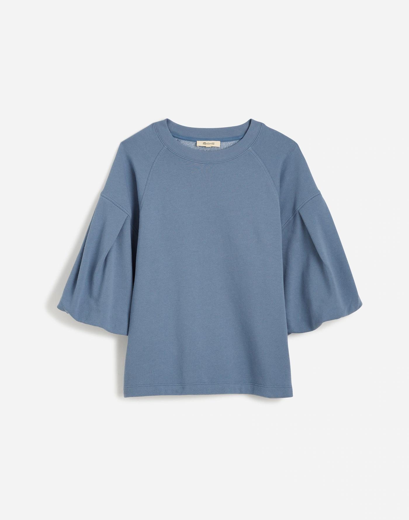 Puff-Sleeve Sweatshirt Tee Product Image