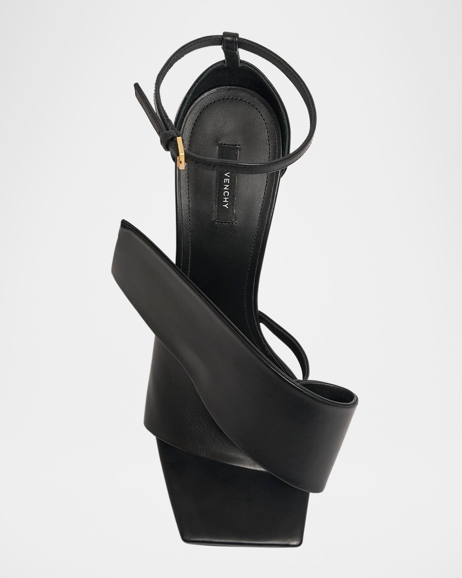 Twisted Ribbon Leather Sandals  Product Image