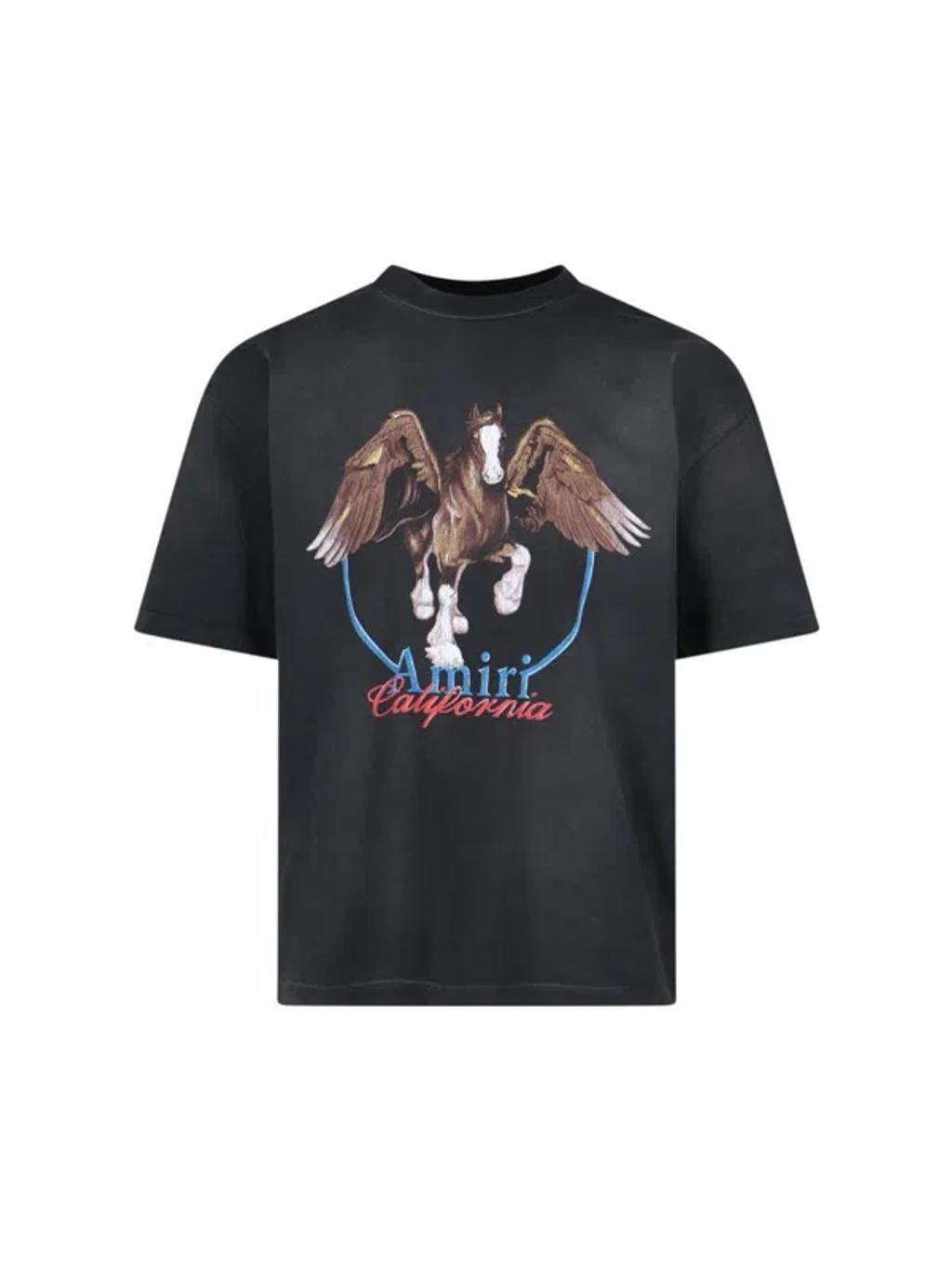 AMIRI Men's Vintage Wash Pegasus T-shirt T-shirt In Black Product Image