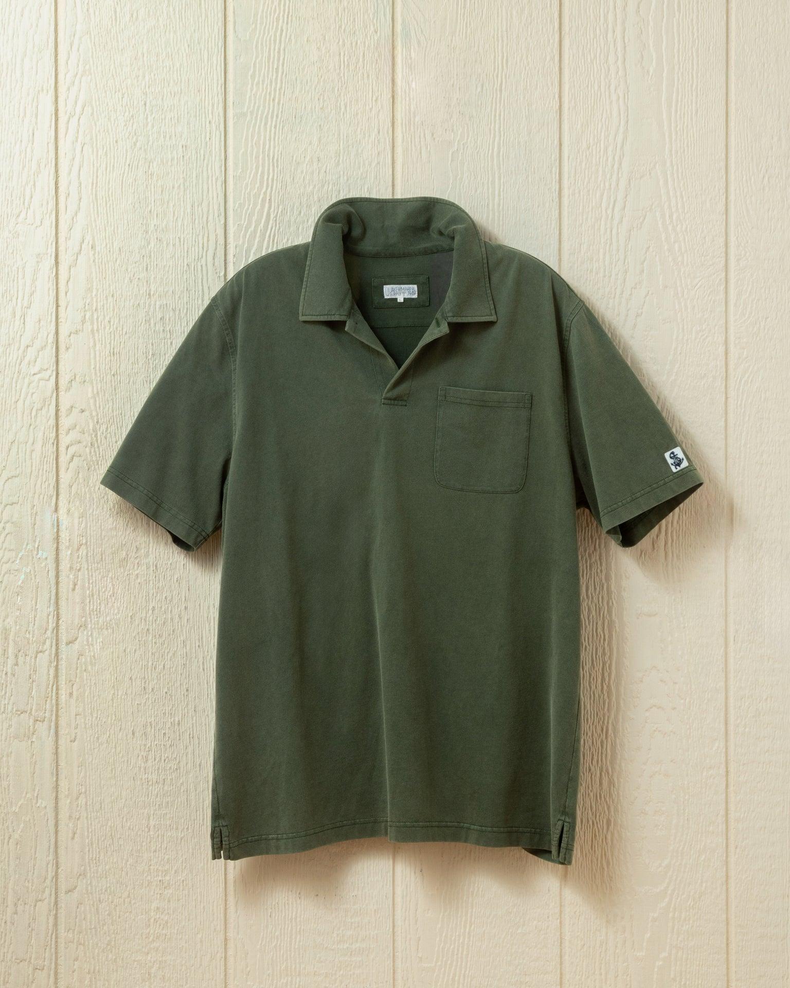Salt Washed Polo in Moss Product Image