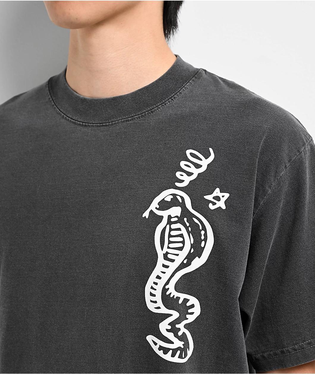 Real Buy Snake Black Wash T-Shirt Product Image