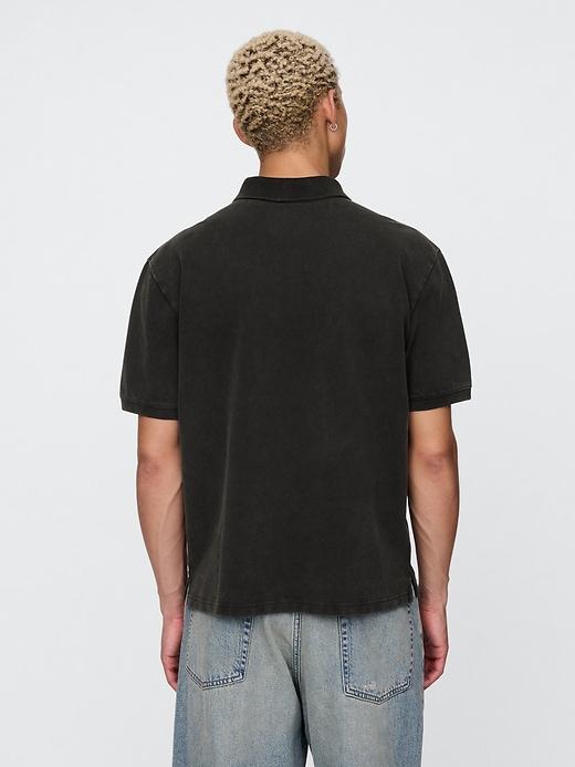 Relaxed Pique Polo Shirt Product Image