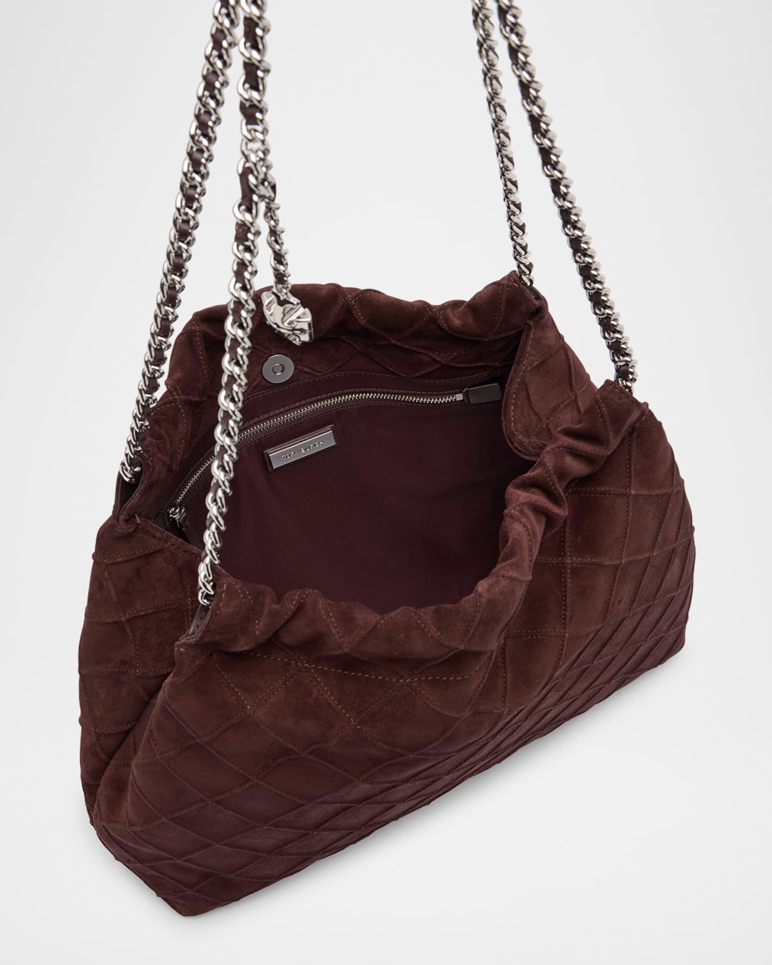 Fleming Quilted Suede Chain Hobo Bag Product Image