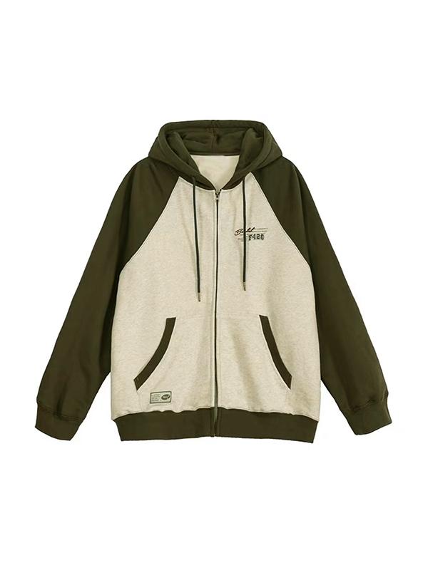 Raglan ContrastColor Hoodie Product Image