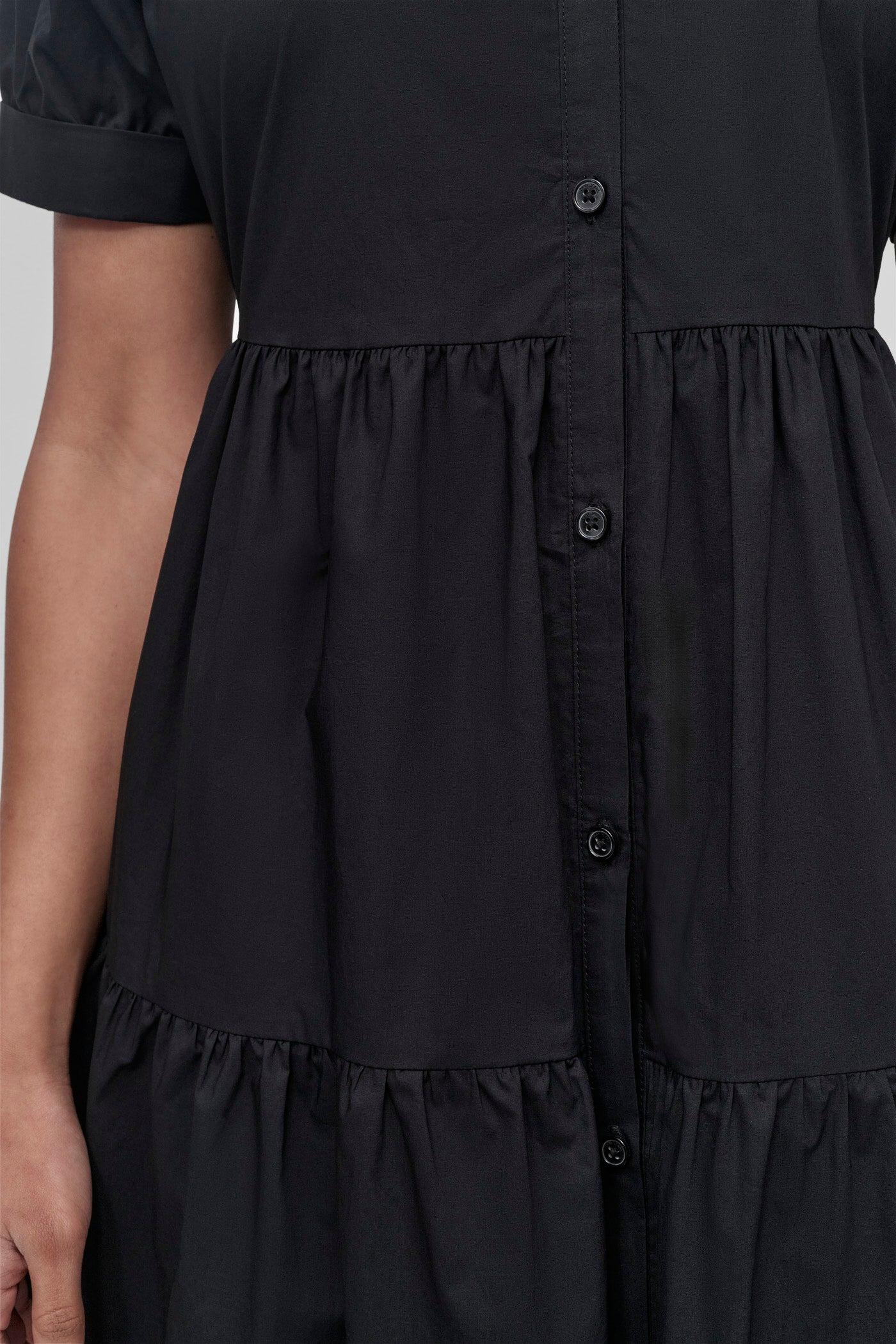 TIERED MIDI SHIRT DRESS Product Image