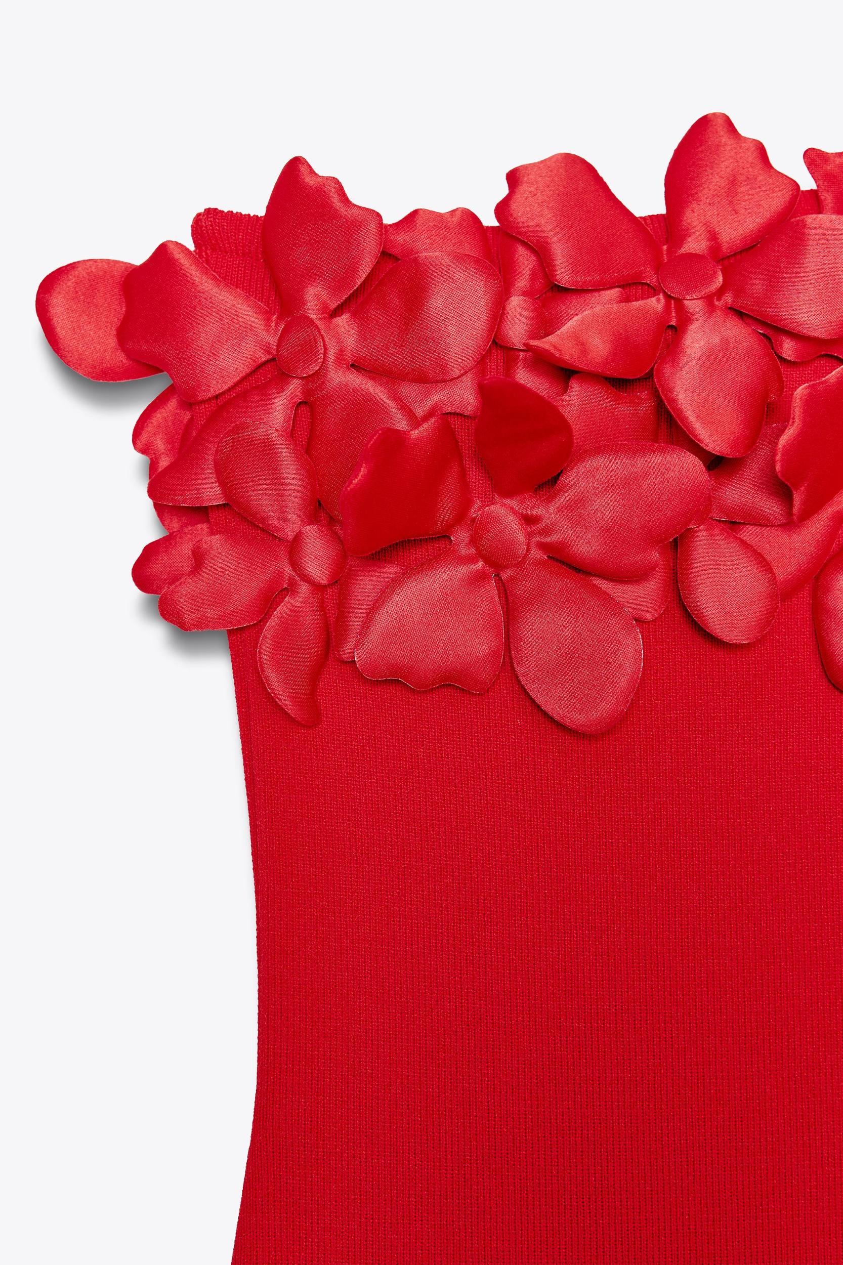 FLORAL KNIT MIDI DRESS Product Image