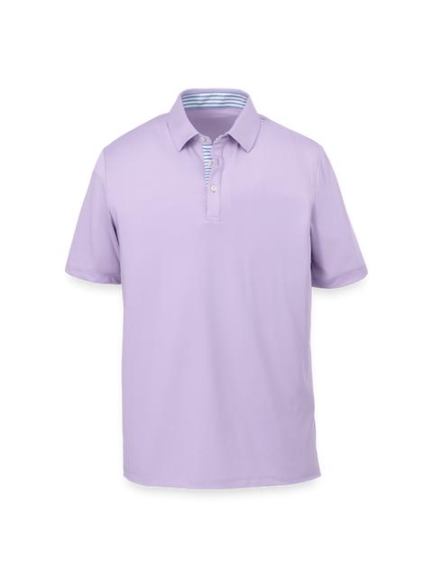 Performance Blend Three Button Polo - Light Purple Product Image