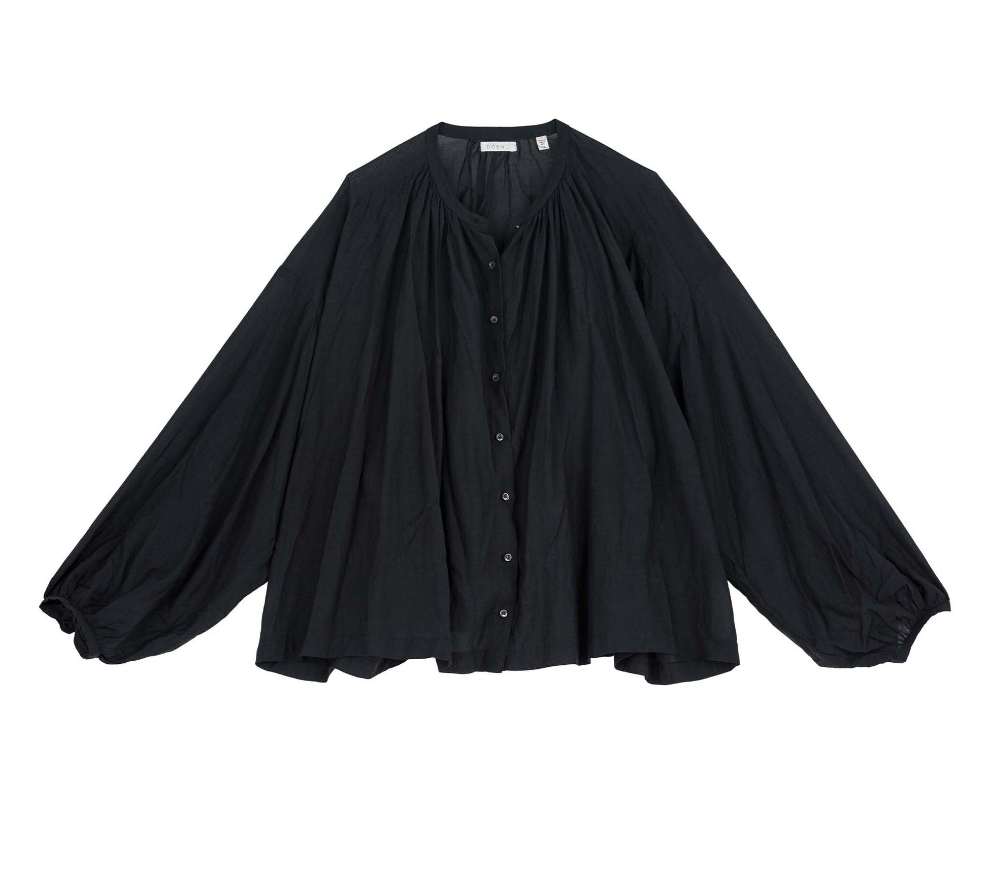 THE JANE BLOUSE -- BLACK Product Image