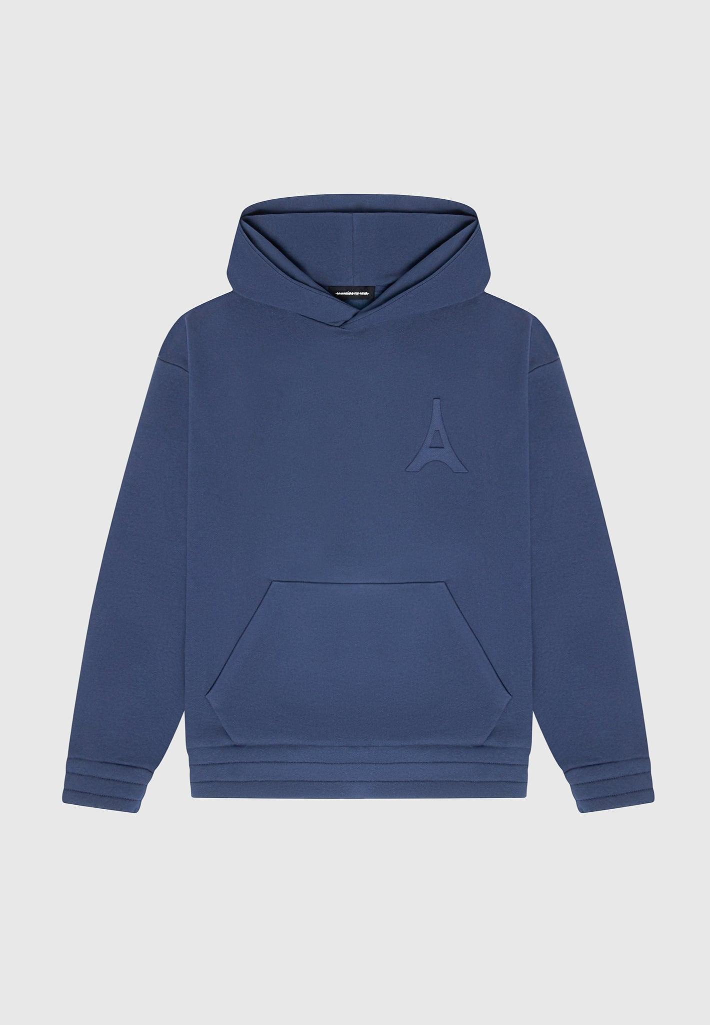 Victor - Eiffel Embossed Hoodie - Airforce Blue Male Product Image
