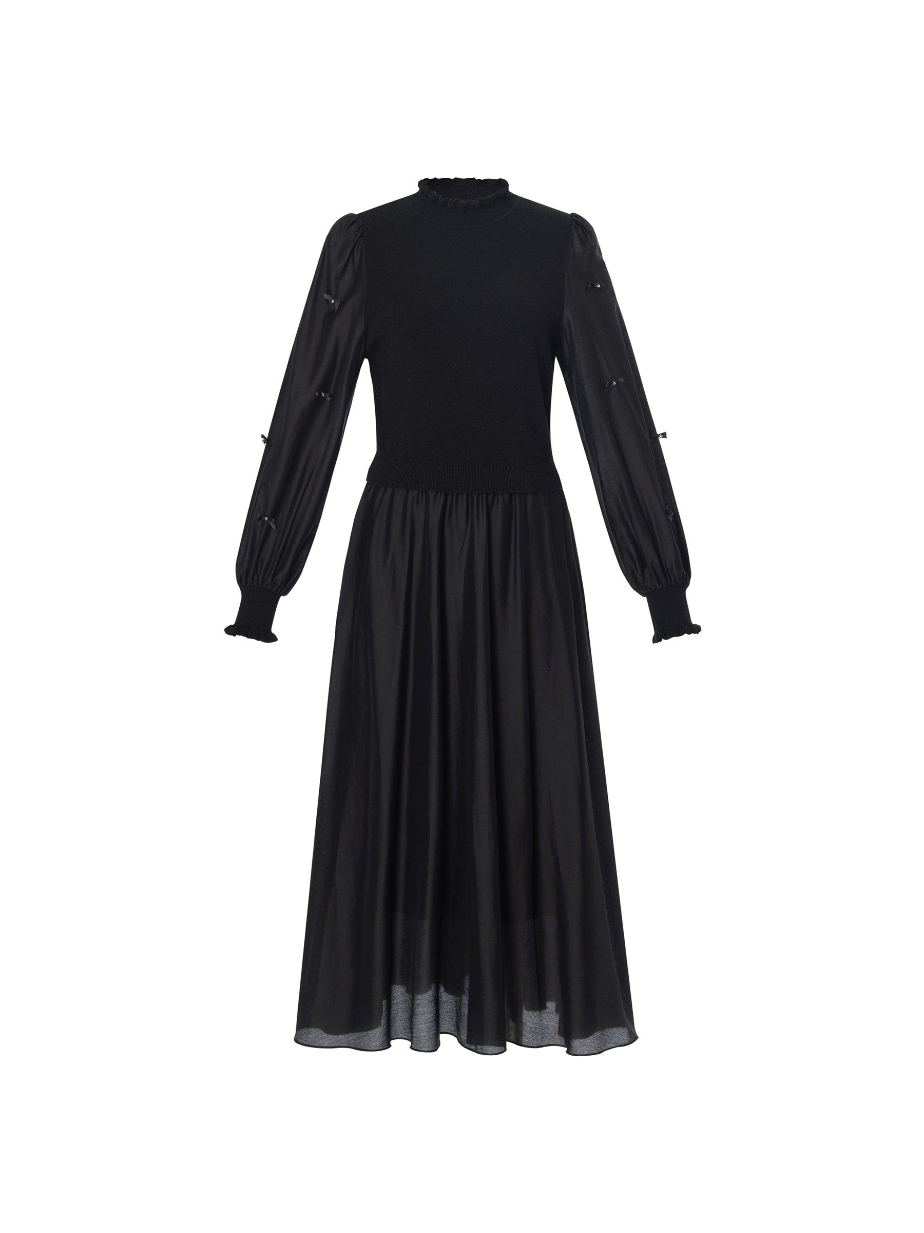 Tencel Blend Patchwork Women Maxi Dress Product Image