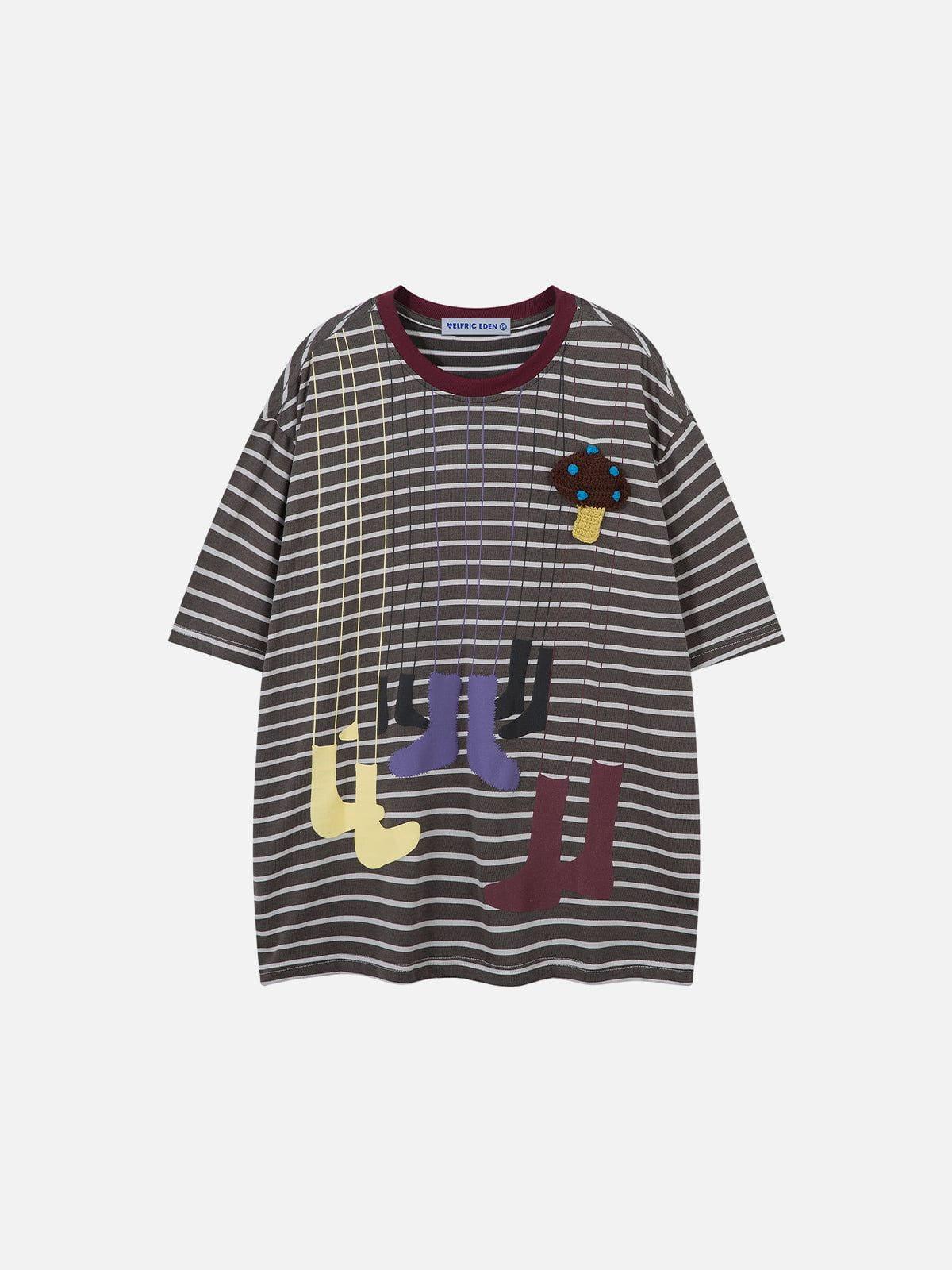 Aelfric Eden Cartoon Graphic Stripe Tee Product Image