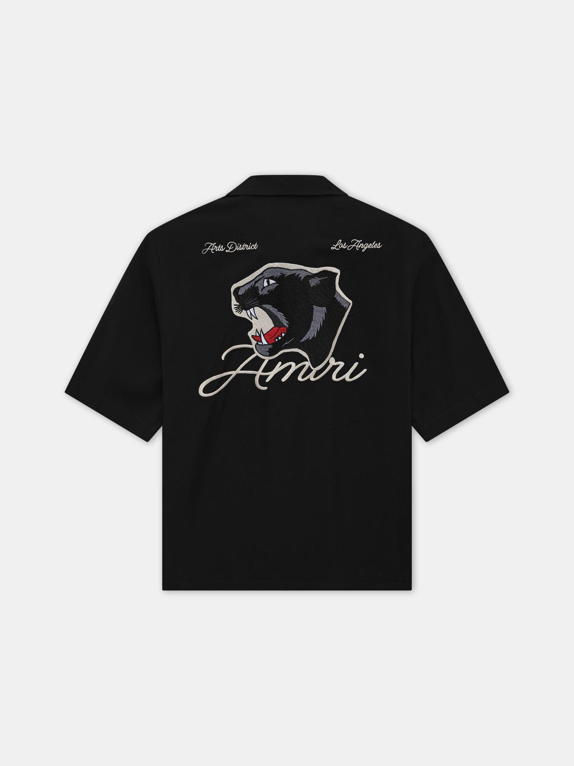 AMIRI PANTHER BOWLING SHIRT - Black Product Image