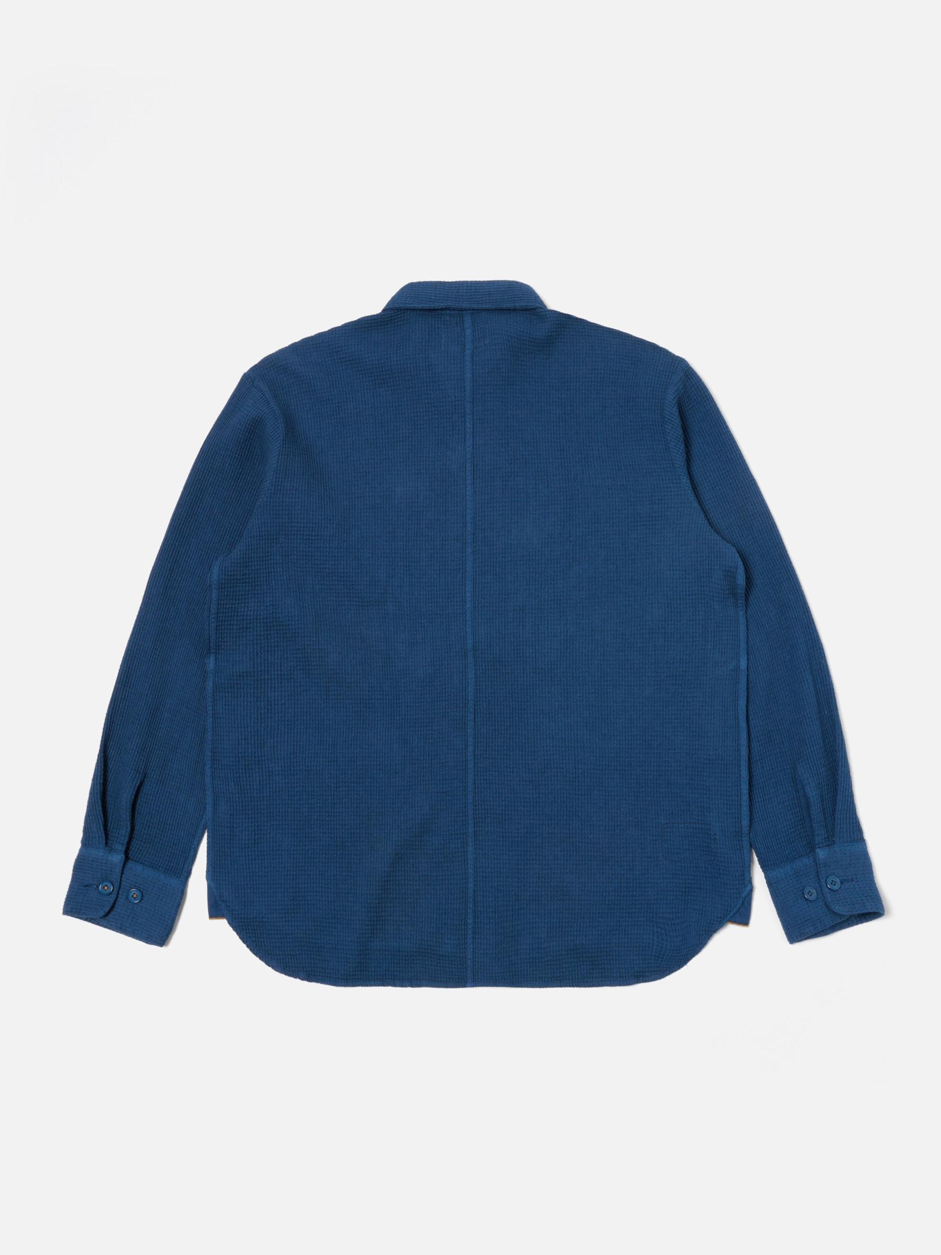 Navy Japanese Waffle Travail Overshirt Product Image