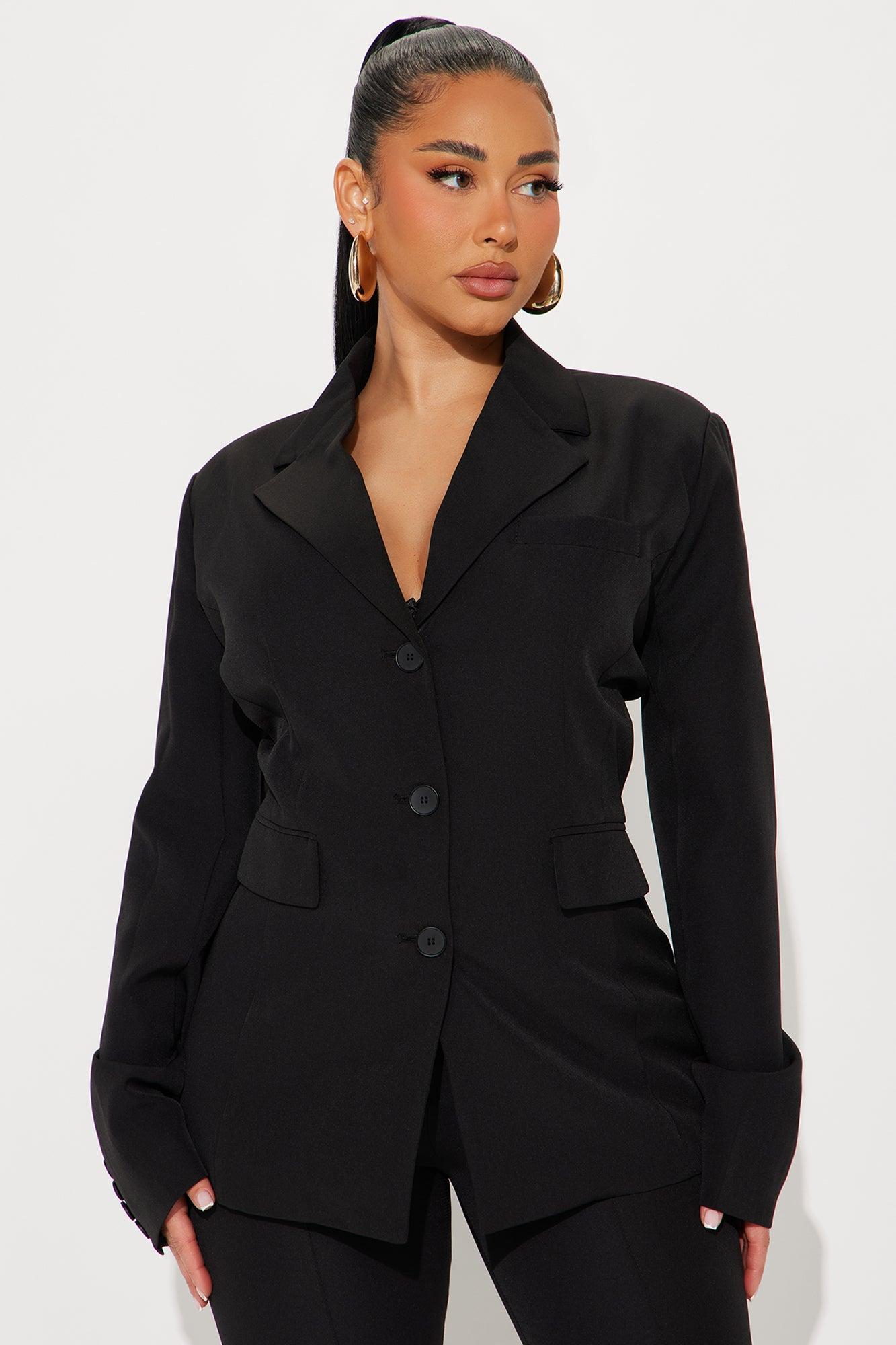 On A Call Blazer Capri Set - Black Product Image