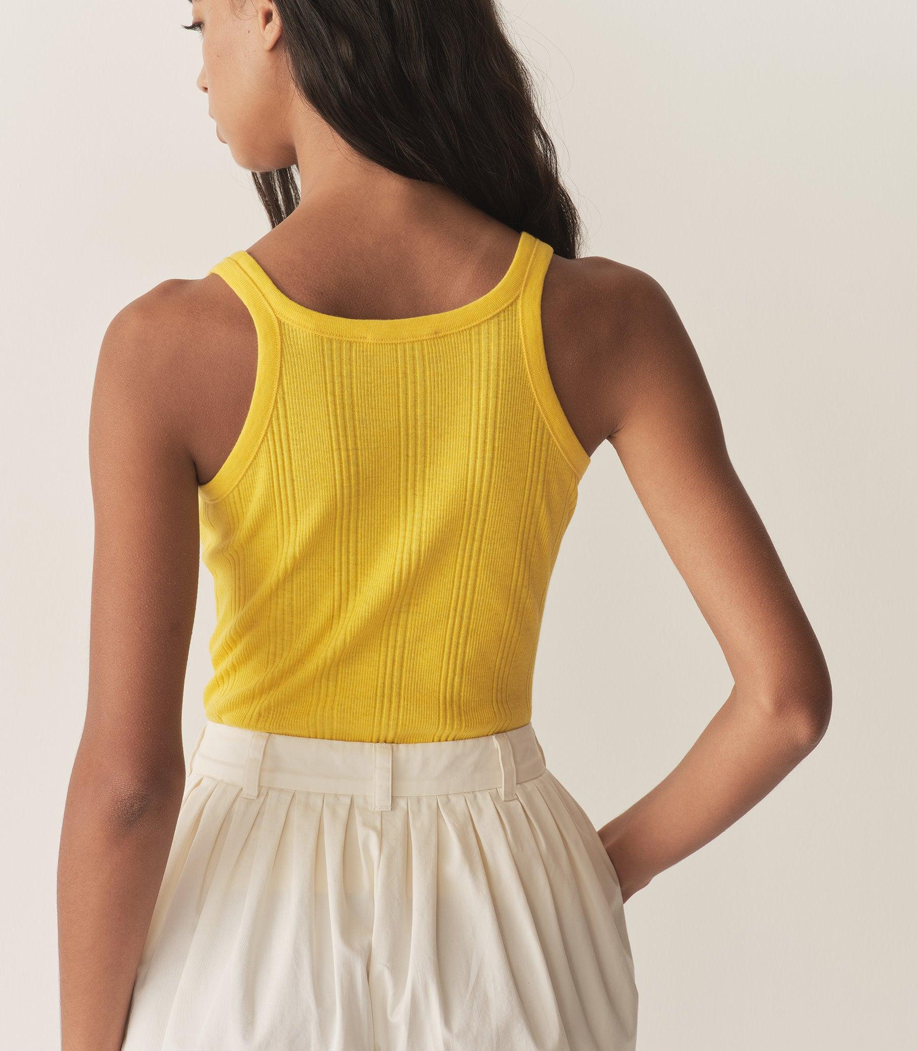 SEINE CASHMERE TANK -- CITRUS Product Image