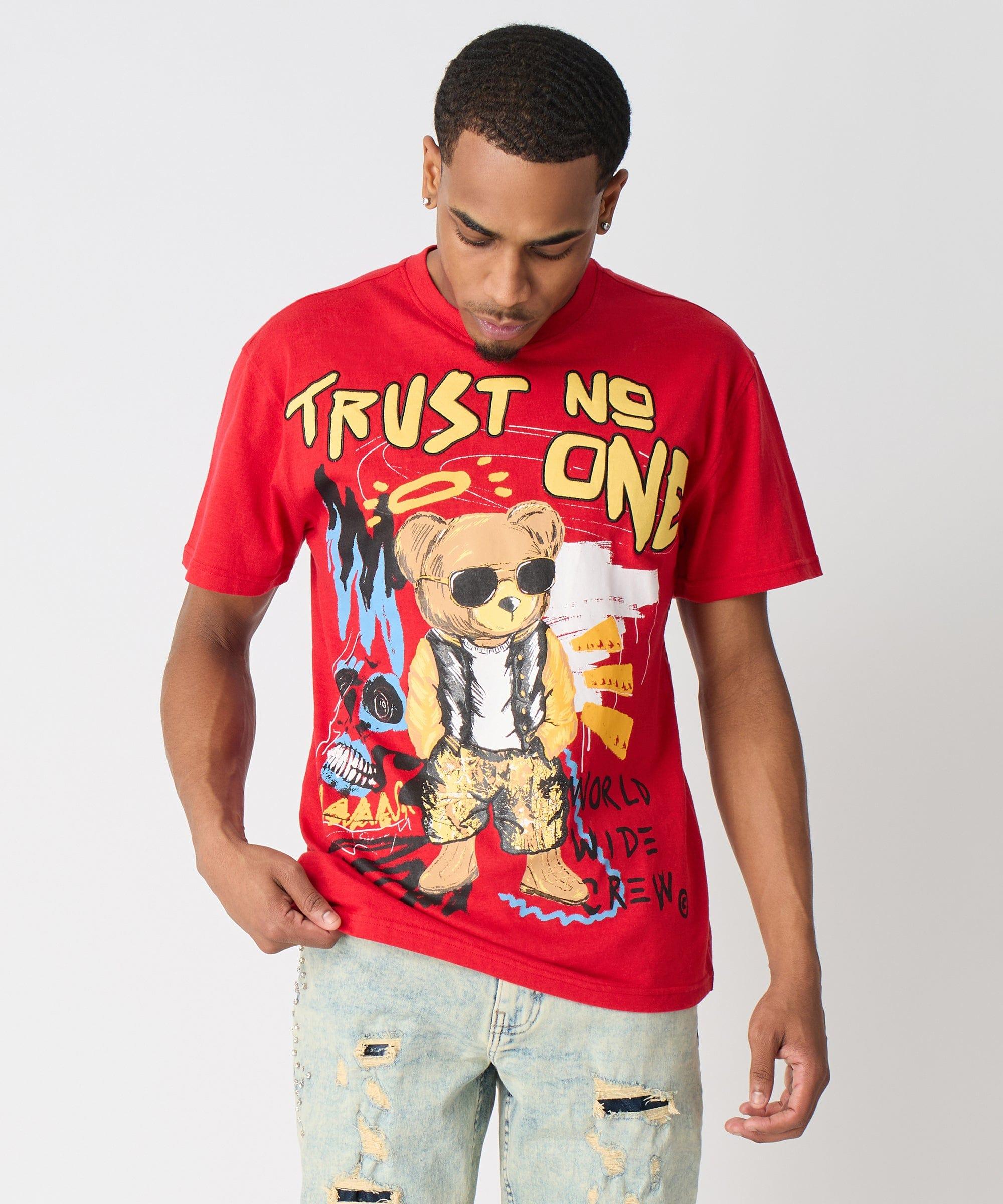 Trust No One Short Sleeve Tee - Red Product Image