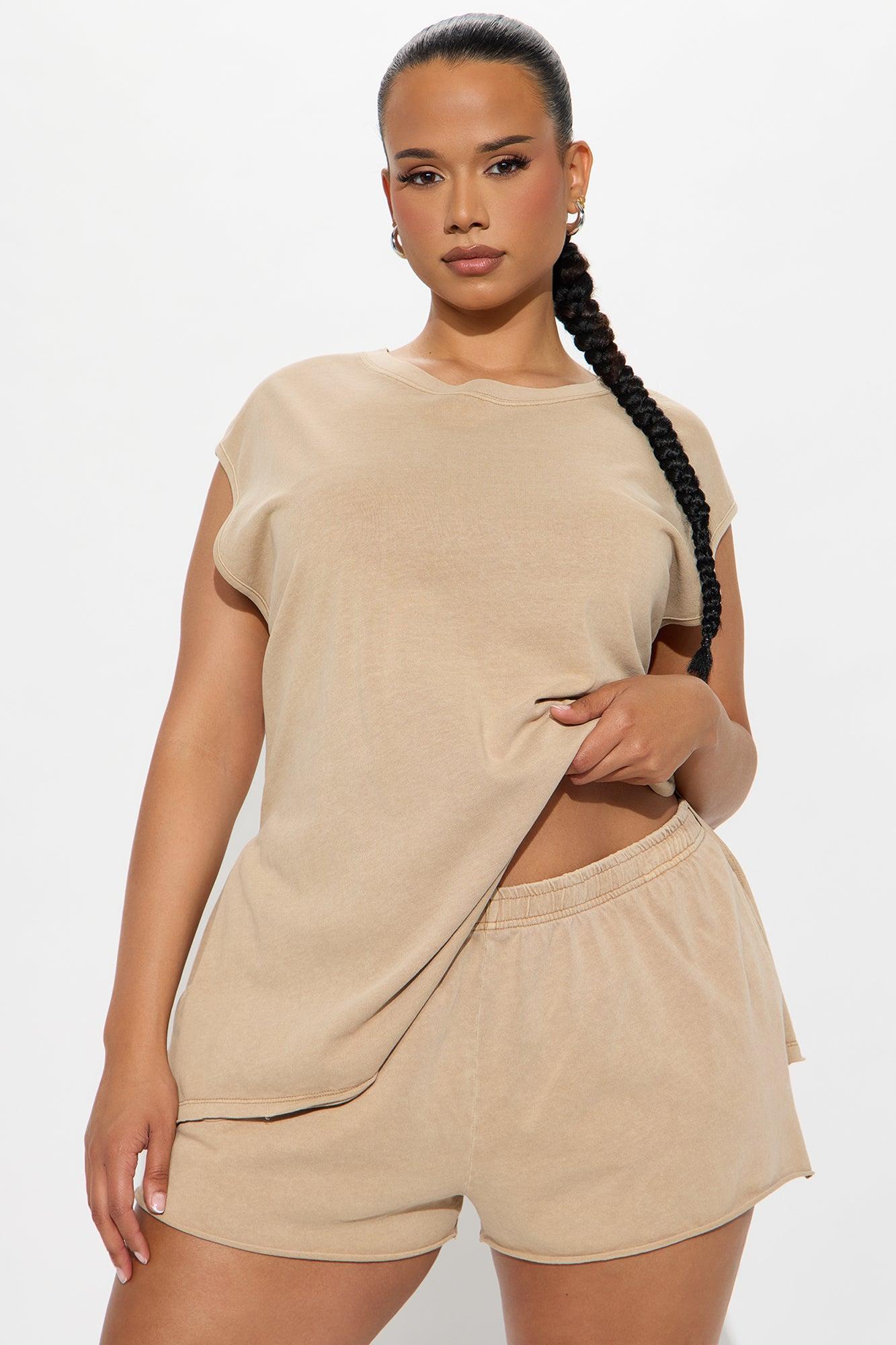 Get Ready With Me Short Set  - Taupe Product Image