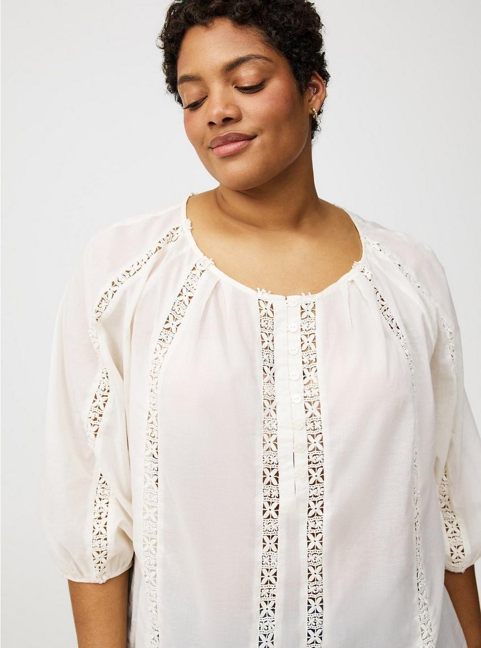Crochet Inset Top Product Image