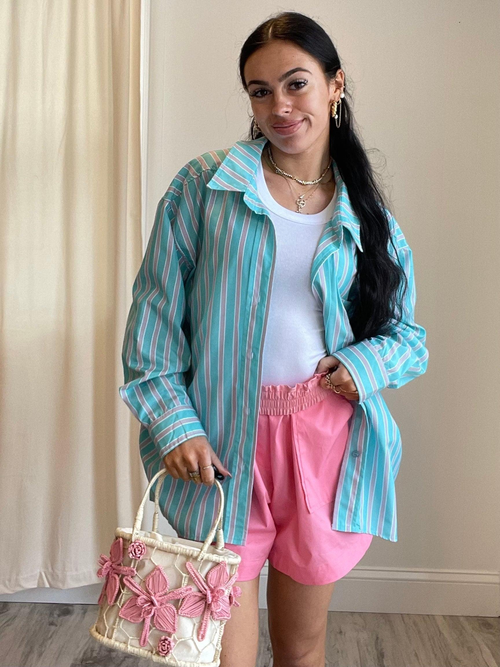 Katy Oversized Striped Shirt | FINAL SALE Product Image