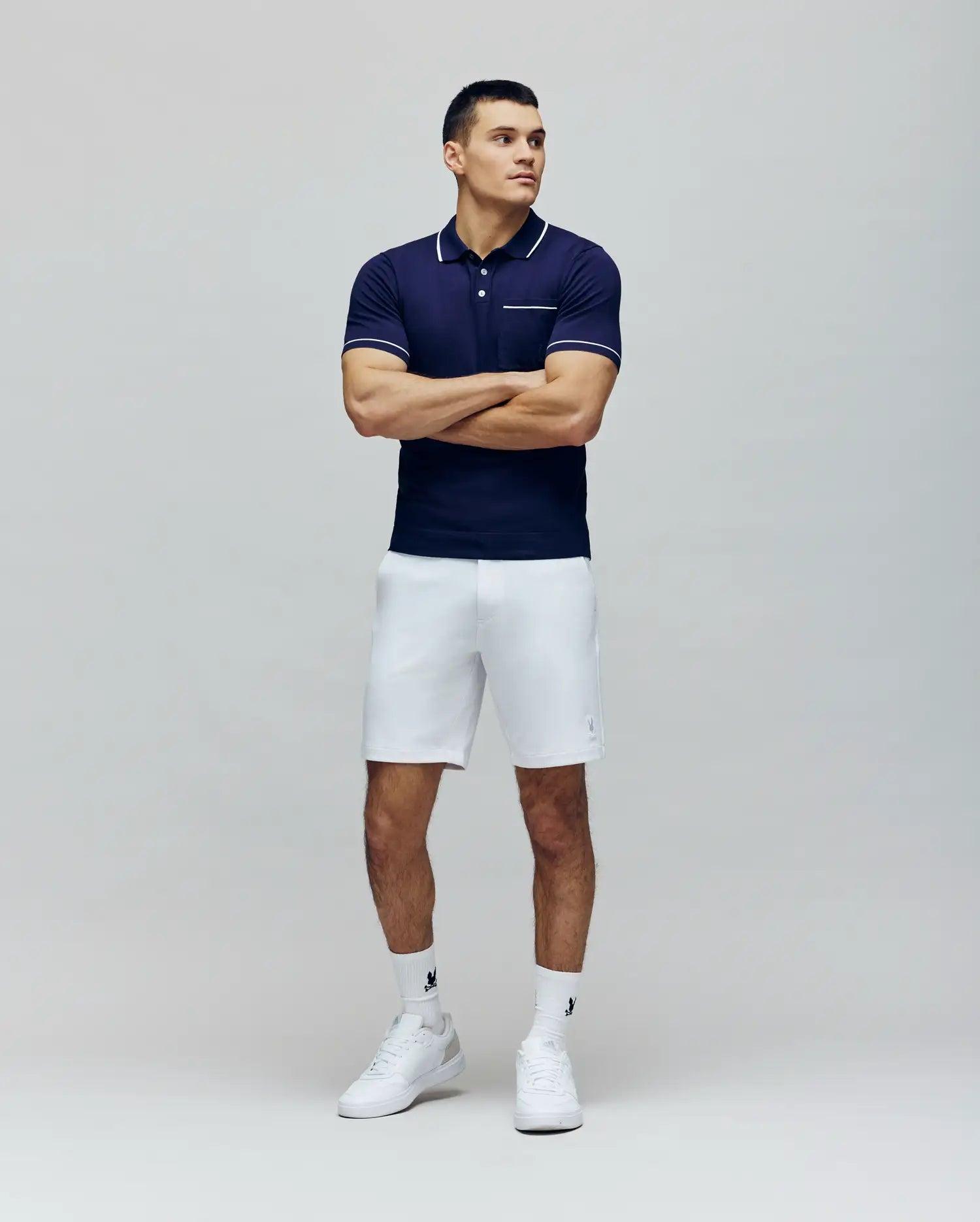 MENS LONGFORD FINE KNIT POLO - B6E500F200 Male Product Image