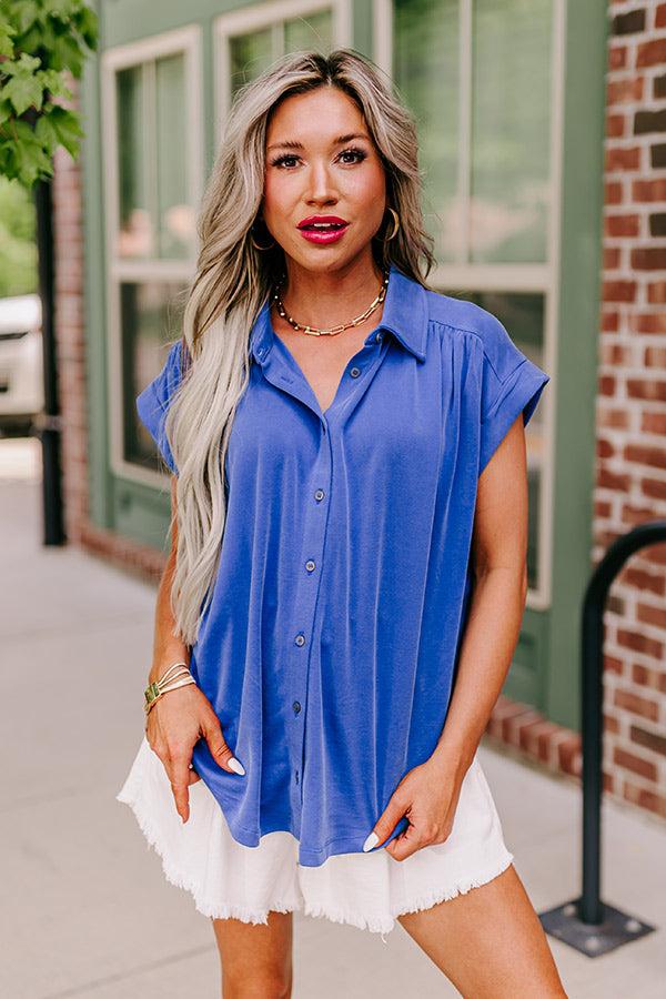 Change It Up Top In Royal Blue Product Image