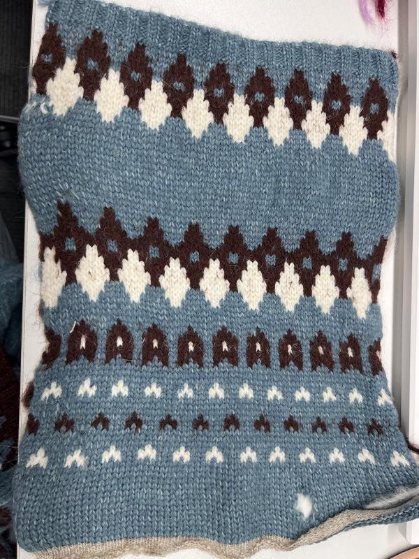 Fair Isle Patterned Loose-Fitting Pullover Sweater Cardigan Product Image