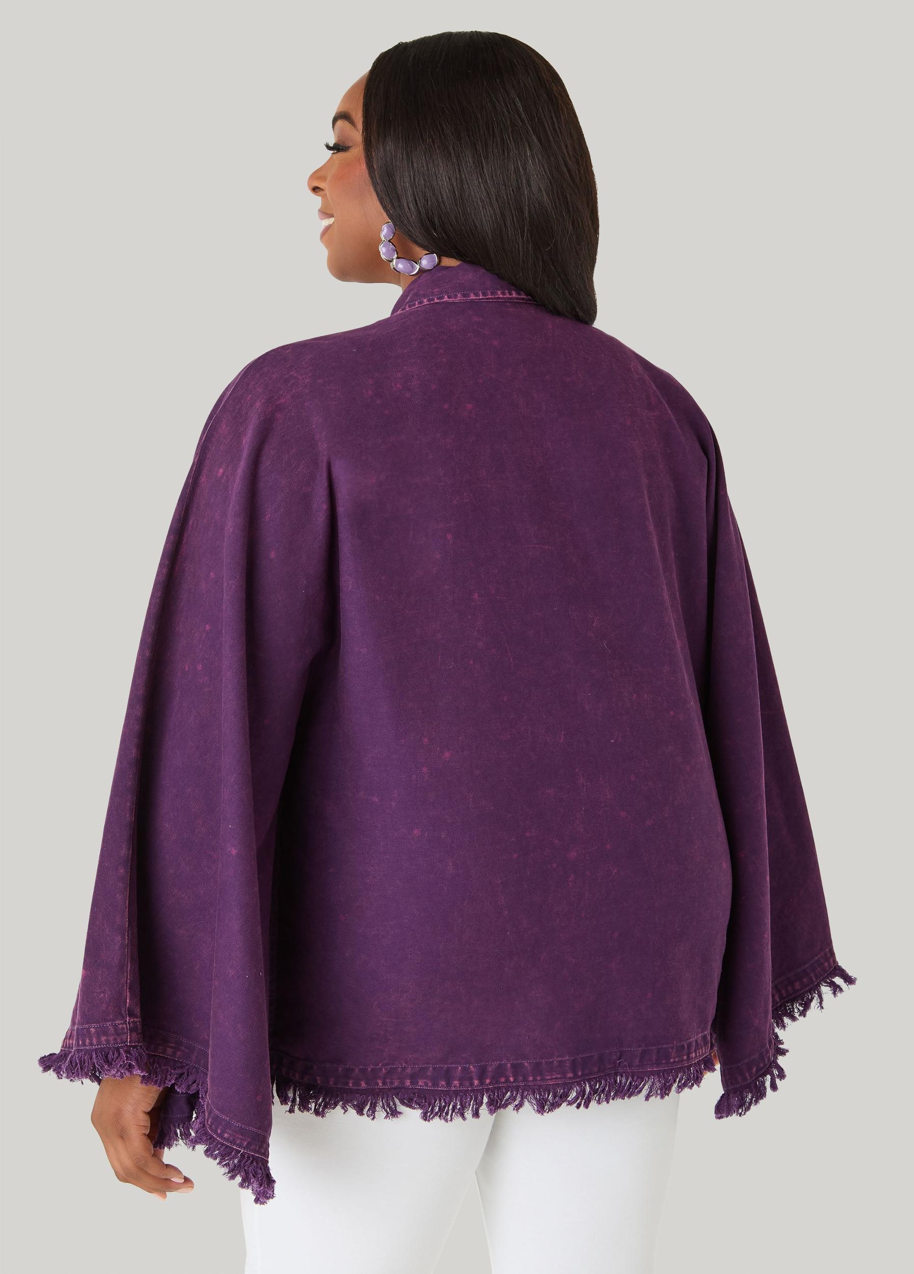 Bell Sleeved Denim Poncho Product Image