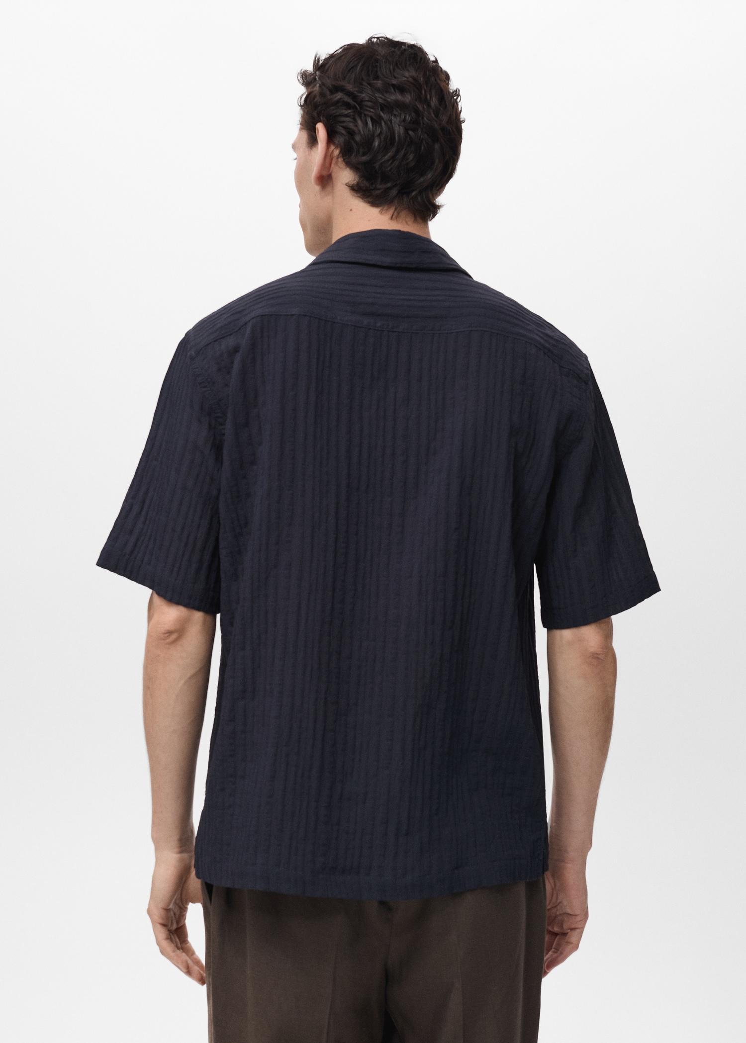 Stripped structure shirt - Men | MANGO USA Product Image