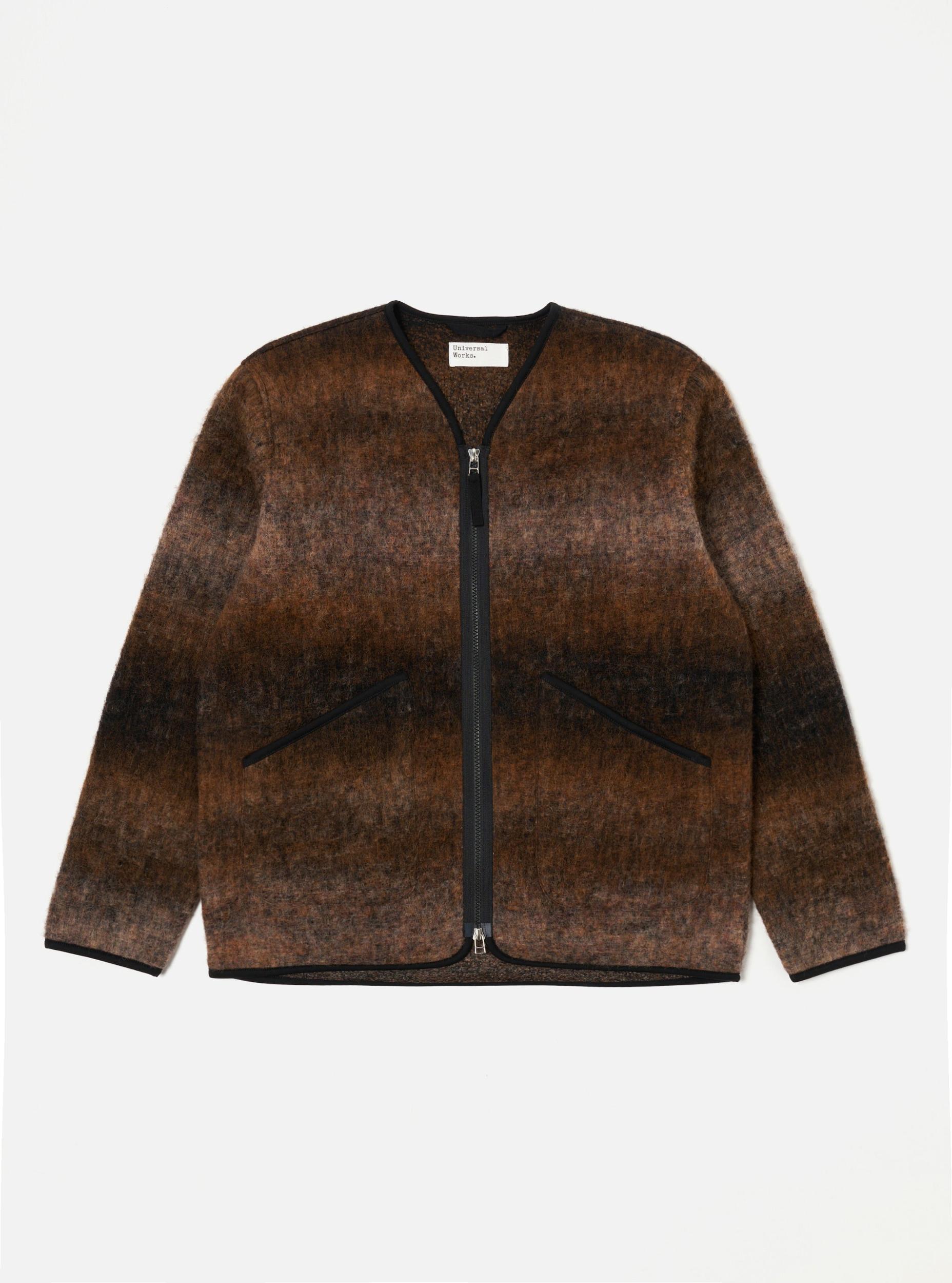 Universal Works Zip Liner Jacket in Brown Ombre Fleece Product Image