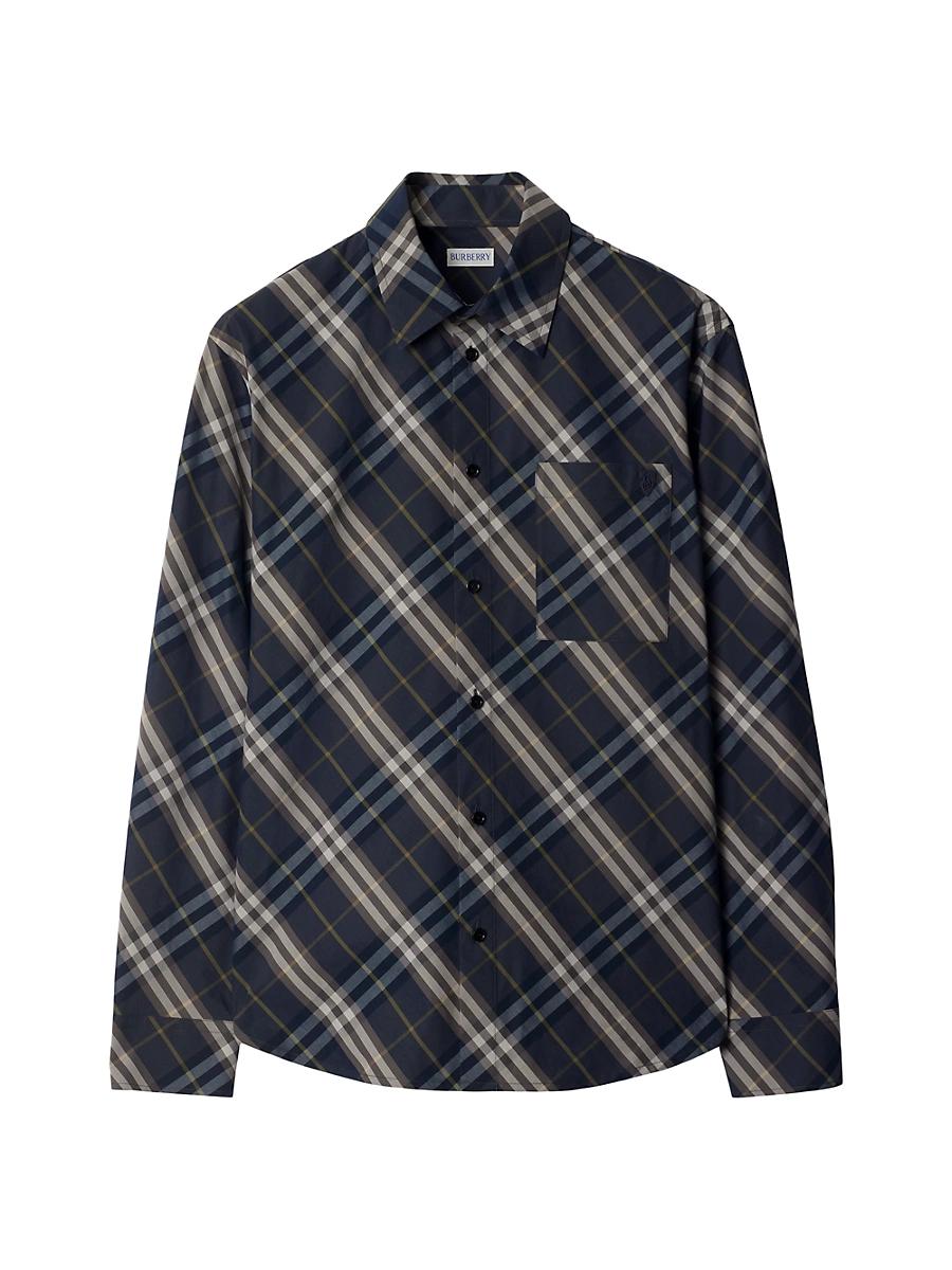 Mens Check Button-Up Shirt Product Image