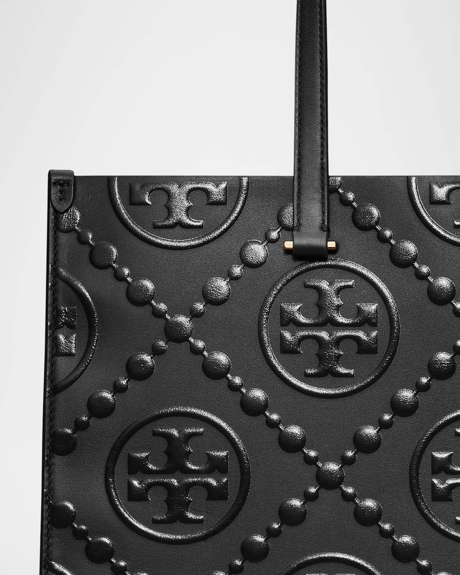 T Monogram Embossed Leather Tote Bag Product Image