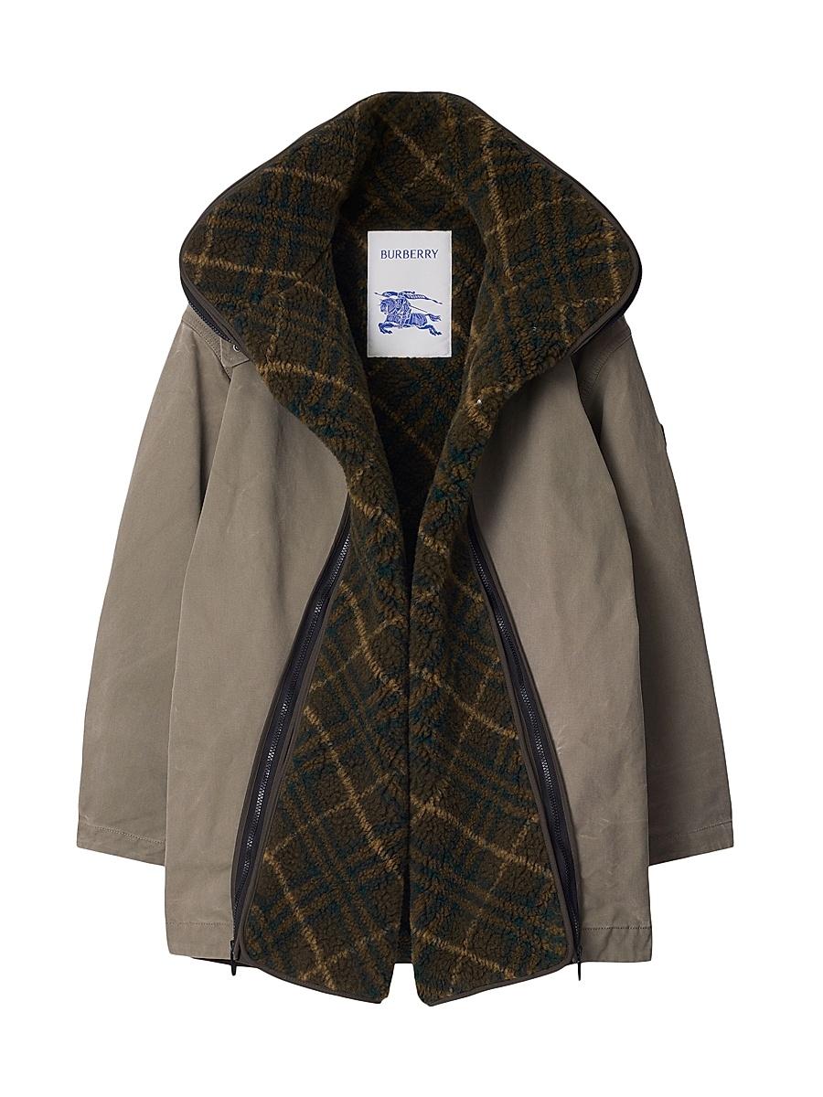 Mens Check Cotton & Sherpa Jacket Product Image