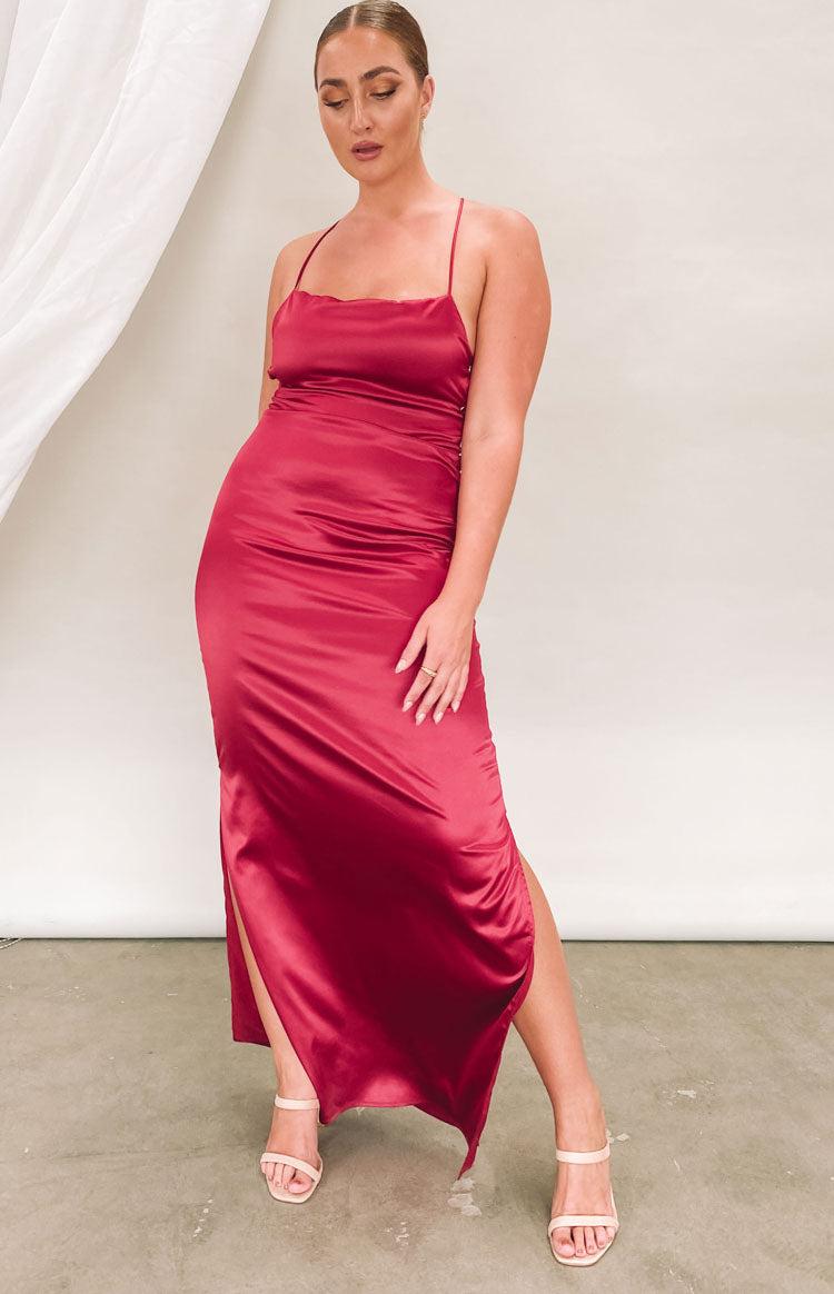 Manhattan Slip Formal Dress Wine Product Image