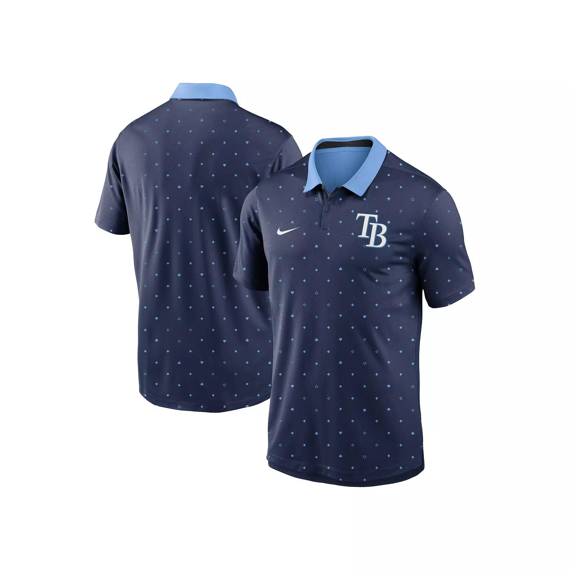 Men's Nike Navy Tampa Bay Rays Legacy Icon Vapor Performance Polo,  Product Image