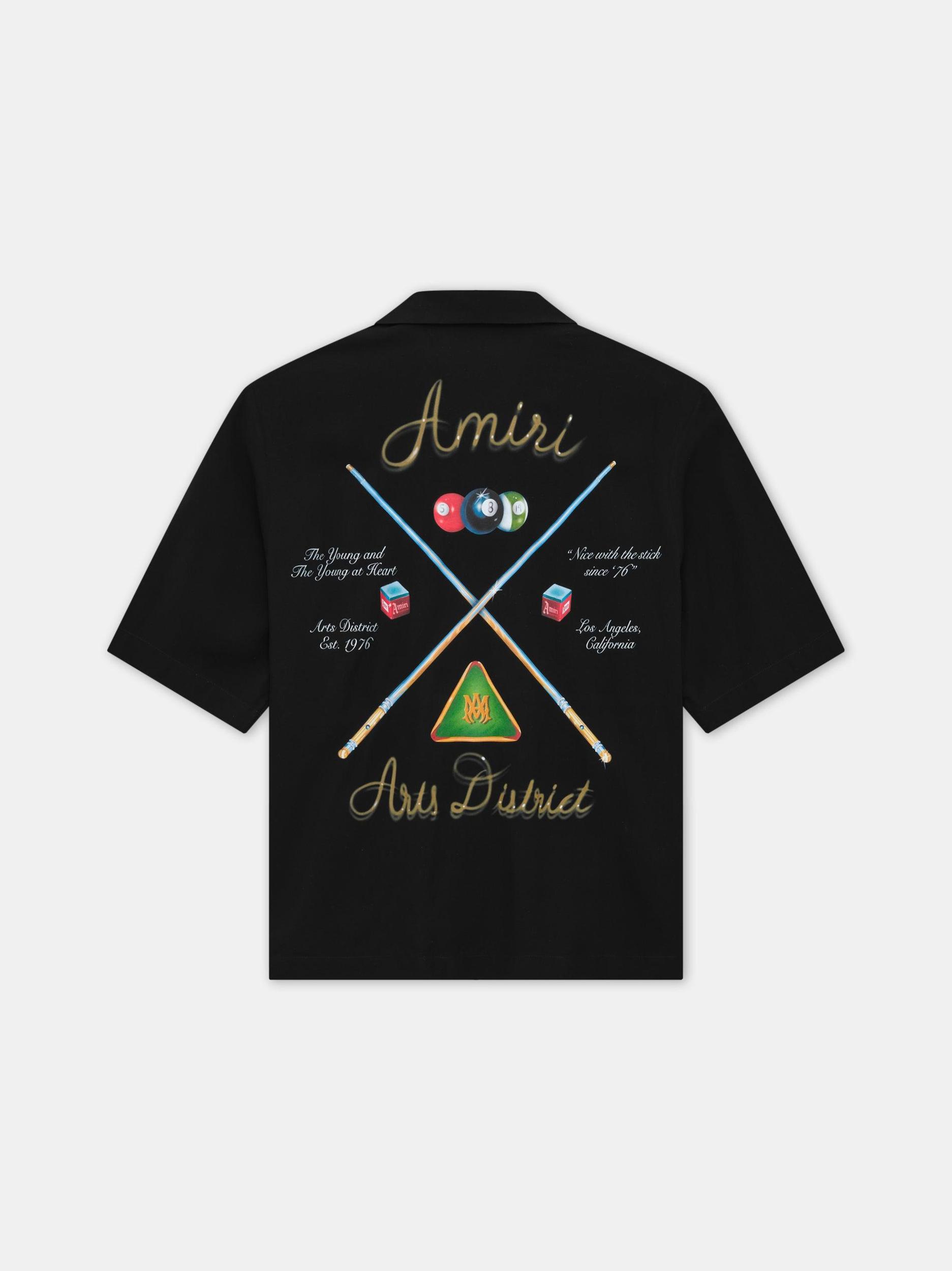 AMIRI POOL CUE BOWLING SHIRT - Black Product Image