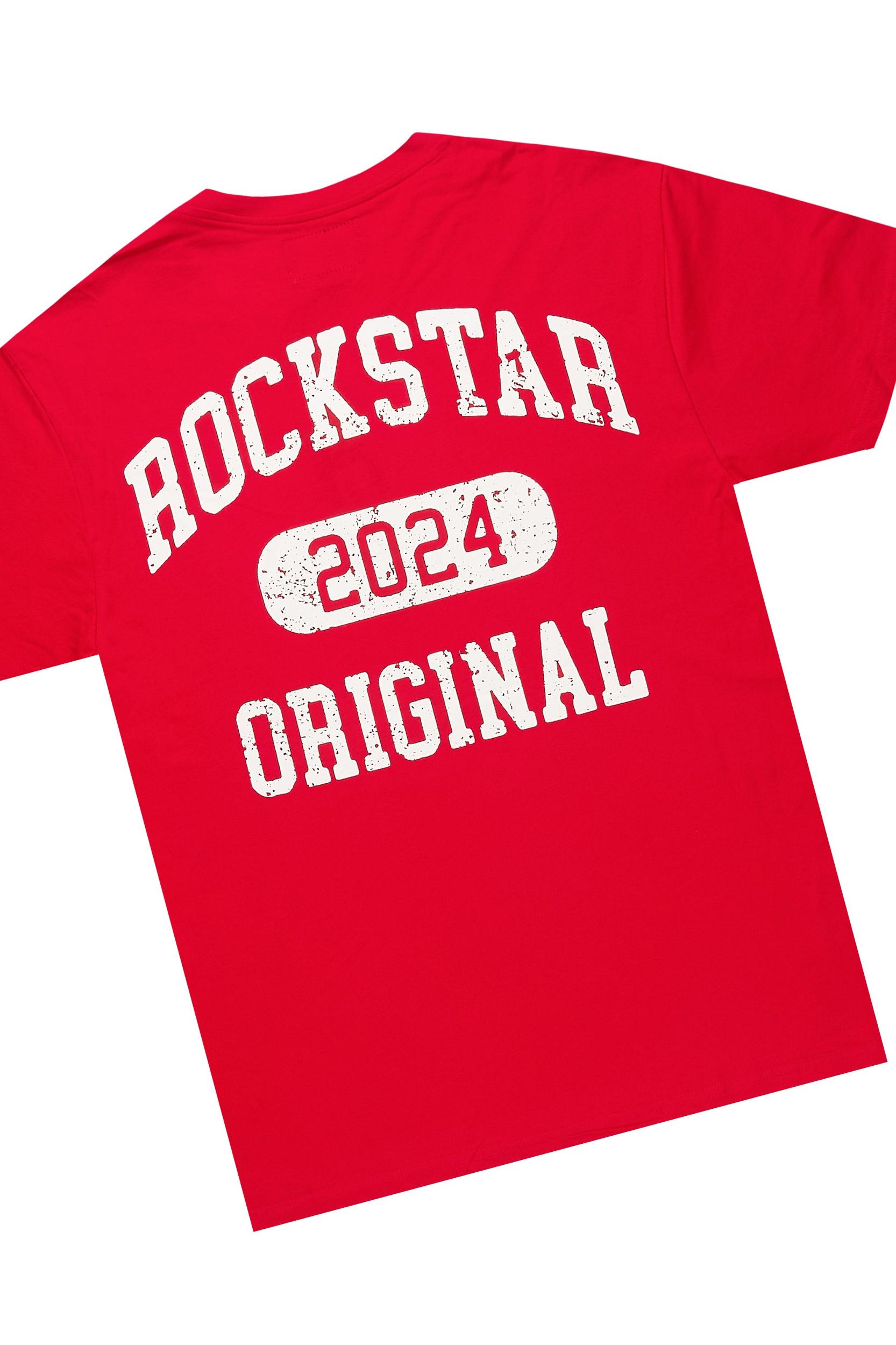 Lex Red T-Shirt/Short Set Male Product Image