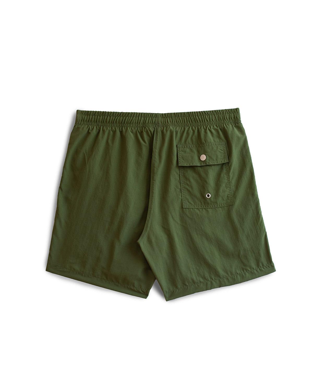Solid Olive Swim Trunk Product Image