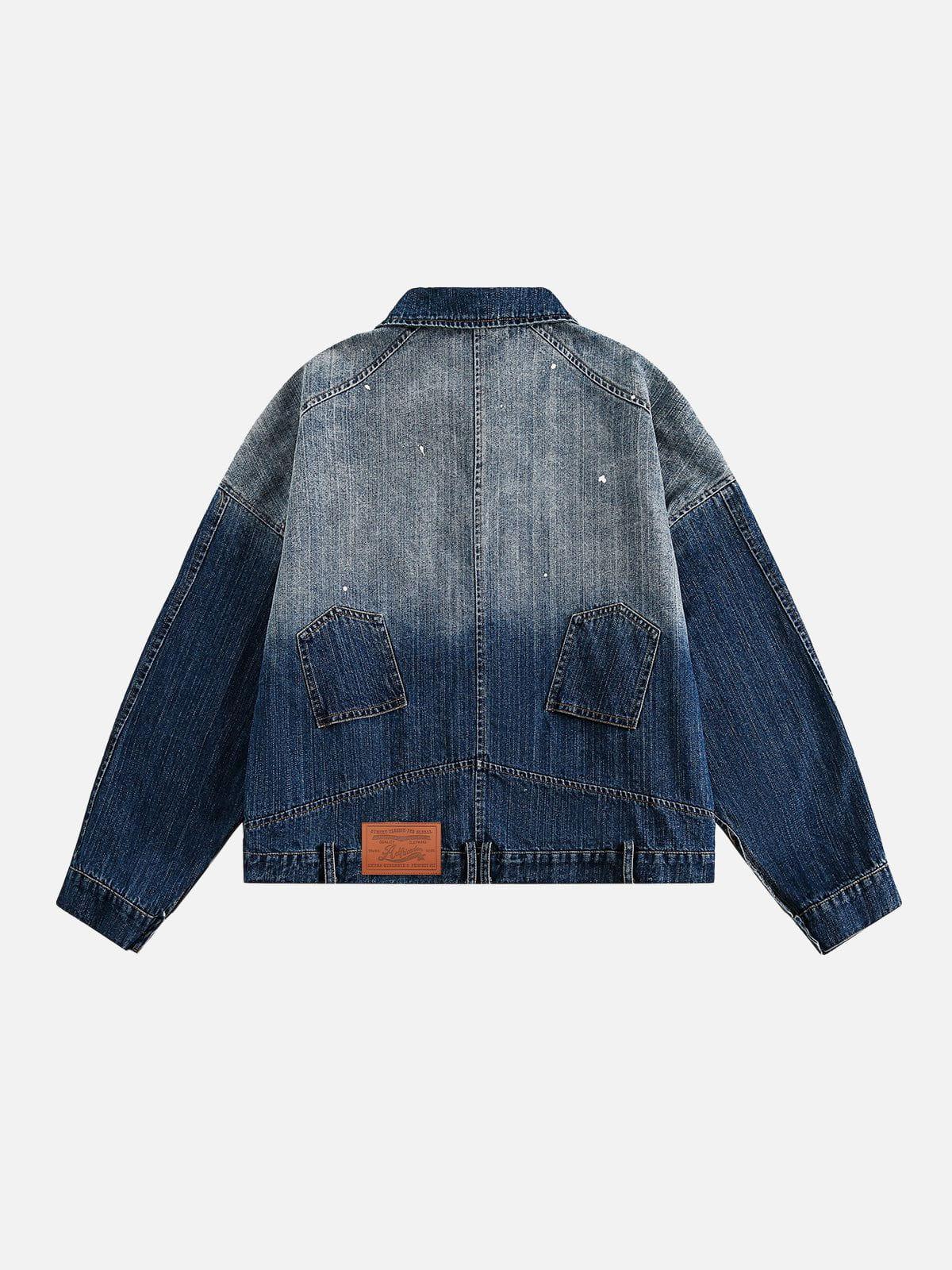 Aelfric Eden Splash-Ink Washed Denim Jacket Product Image