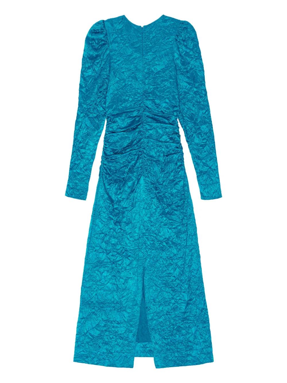 crinckled satin midi dress Product Image