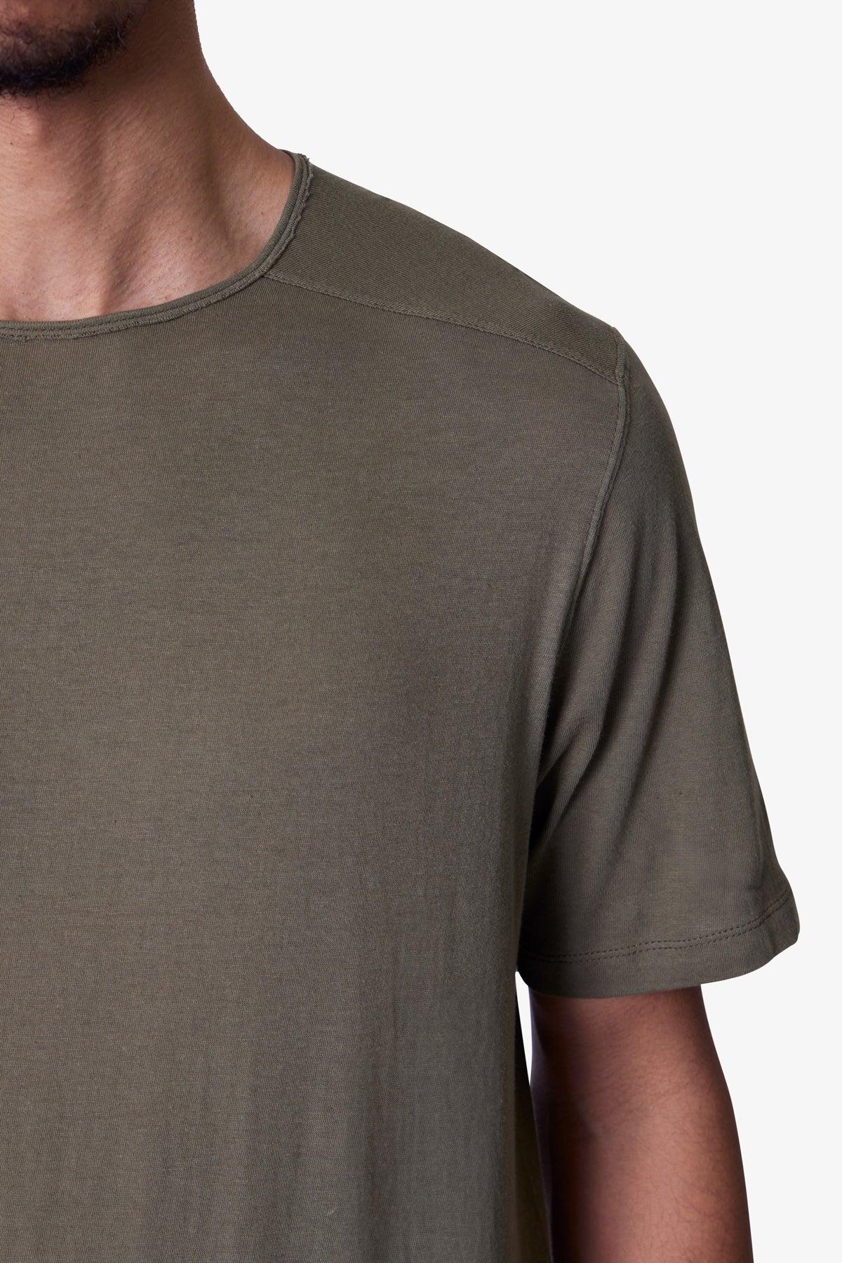 Sheer Crewneck Tee - Olive Product Image
