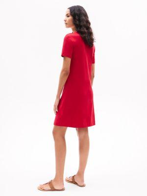 Slim Fit Solid Short-Sleeve Dress Product Image