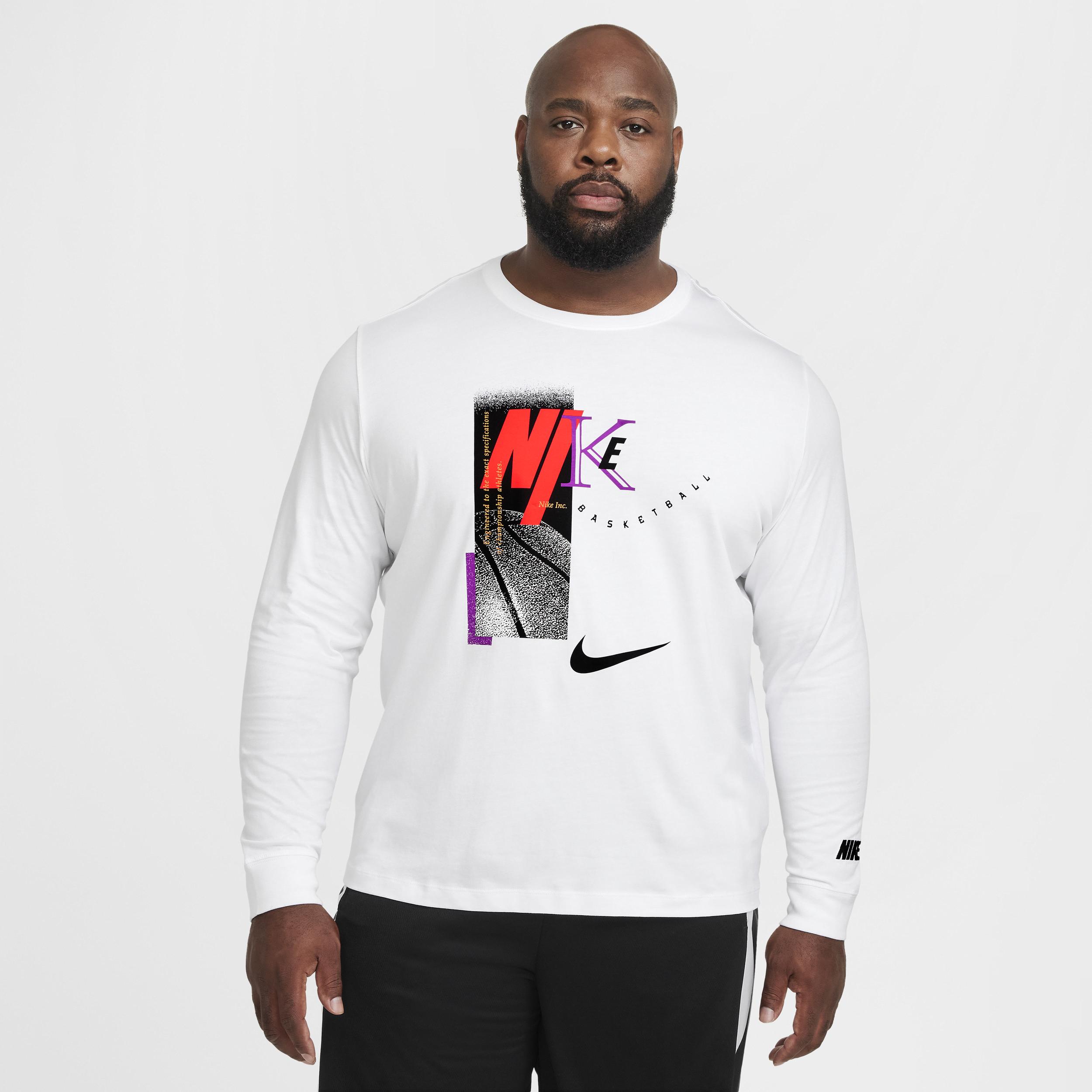 Nike Mens Long-Sleeve Basketball T-Shirt | HF6197-100 Product Image