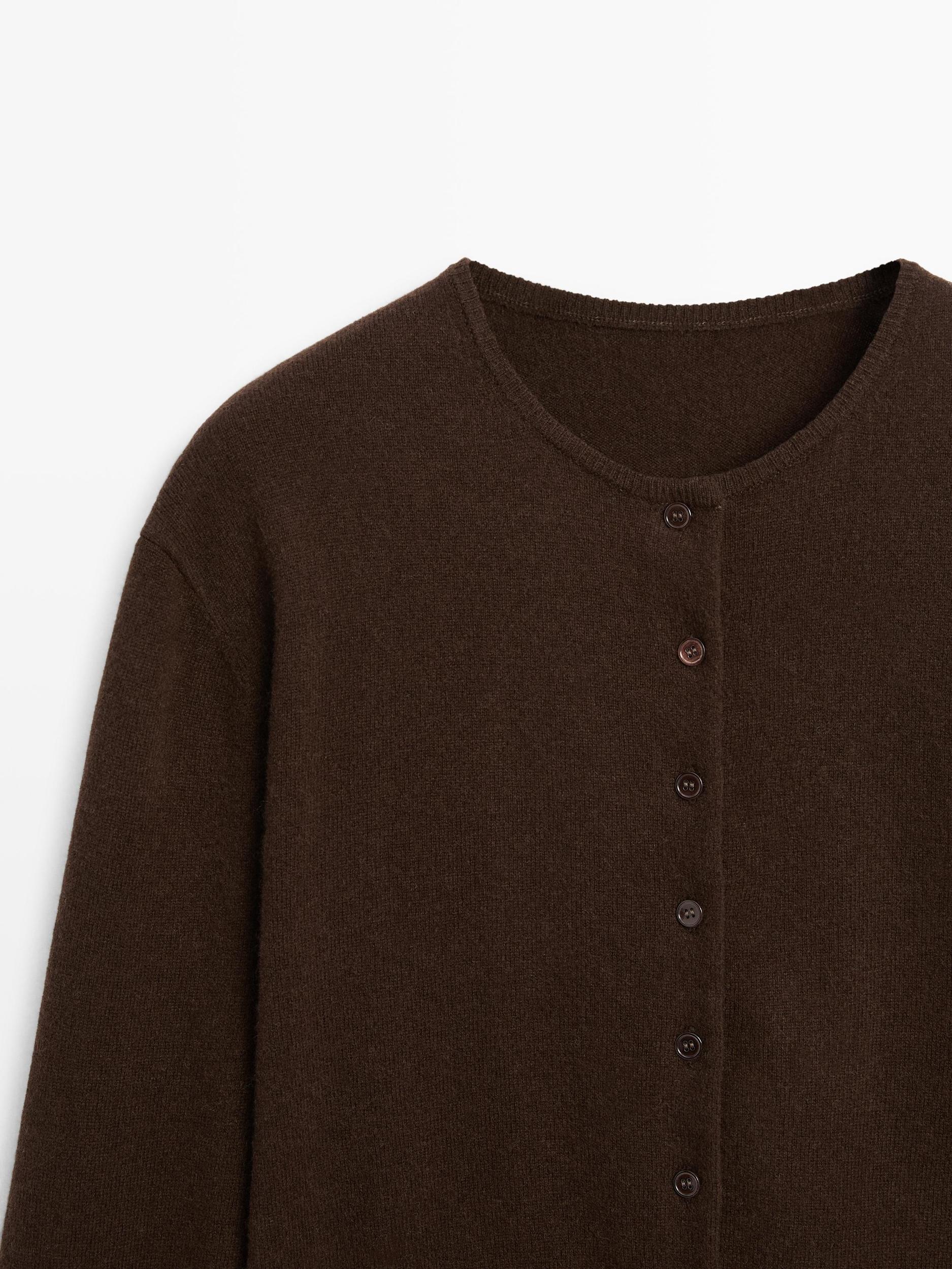 Wool blend knit cardigan Product Image