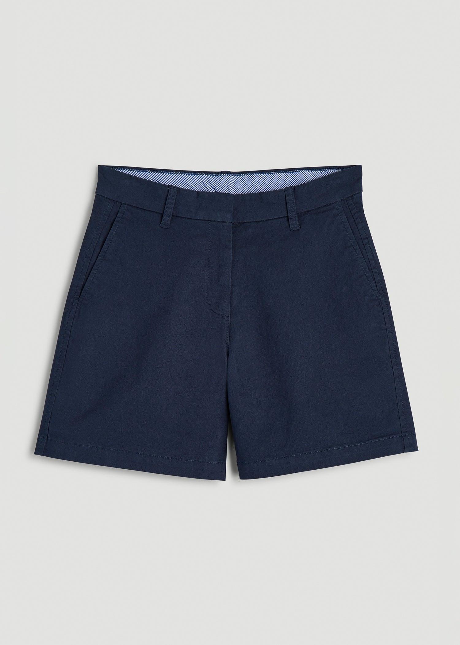 Chino Shorts for Tall Women in Navy Product Image