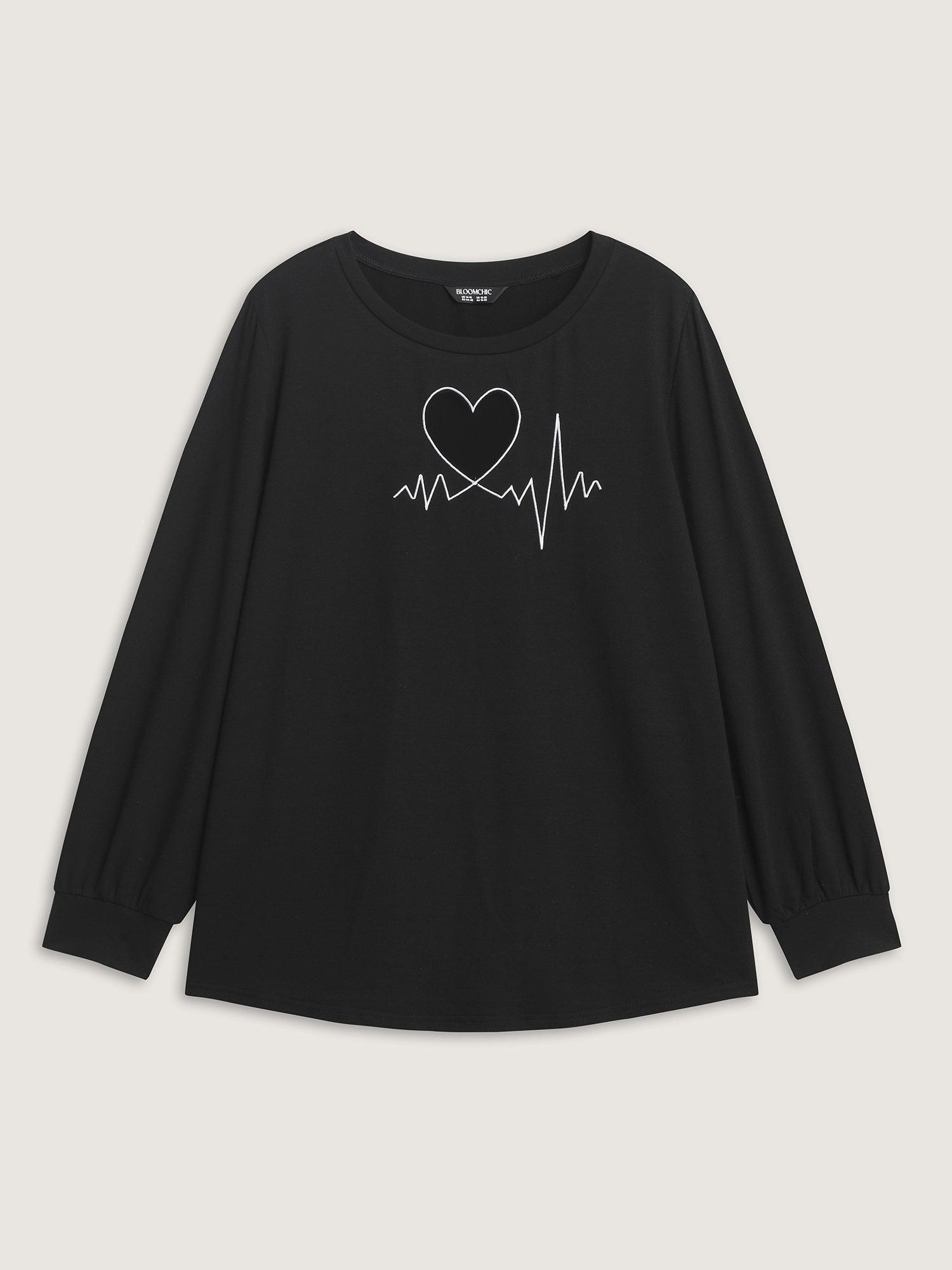 Love Notes Embroidery Cut-Out Sweatshirt Female Product Image